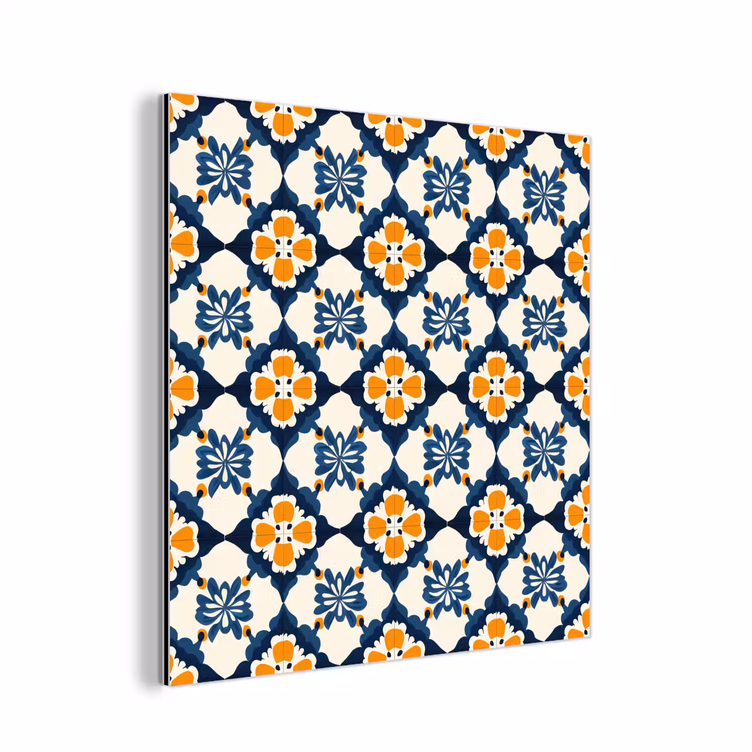 Klassiek - Geometrisch - Blauw aluminium wit klein 46 -3d