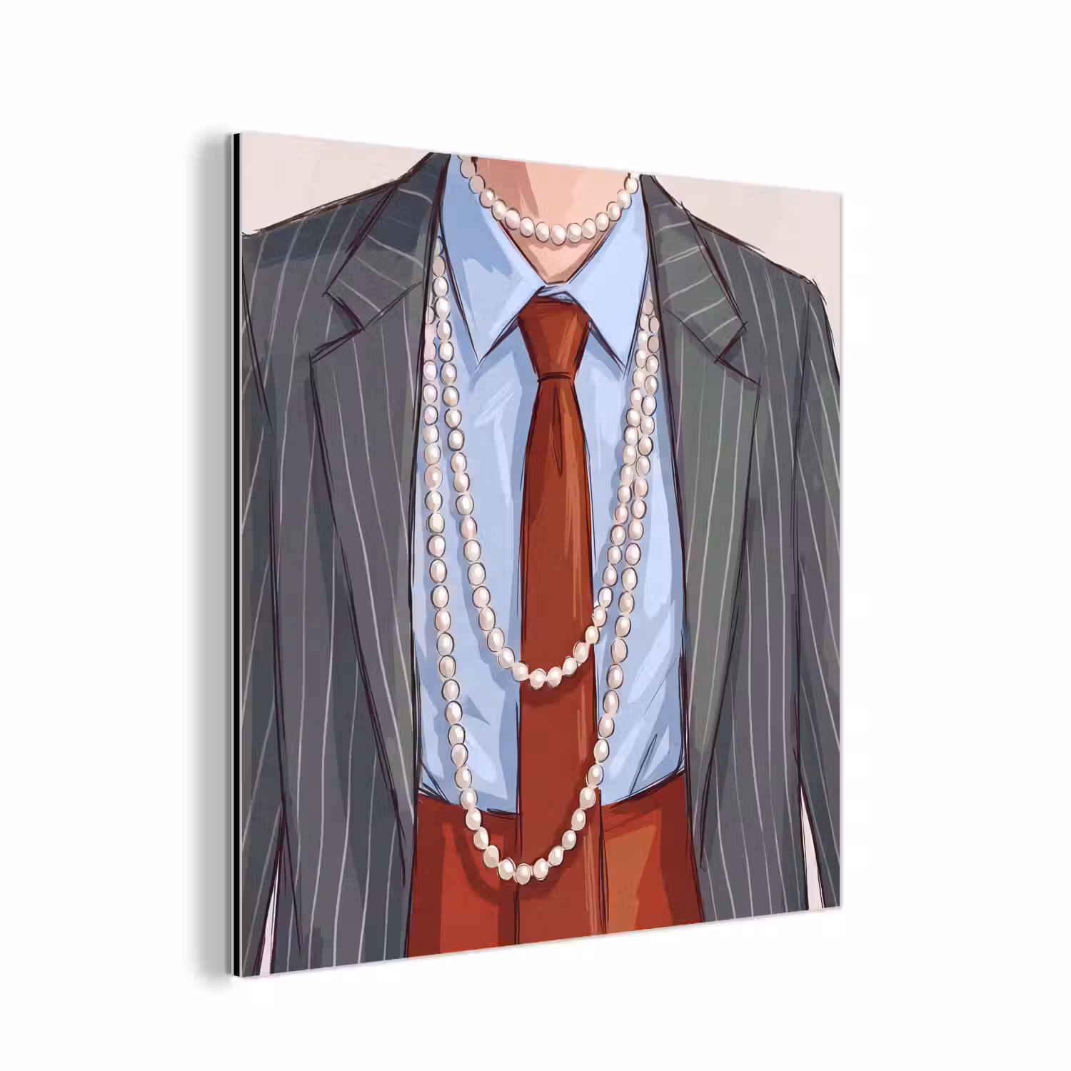 Kleding - Strik - Parels - Klassiek - Mode aluminium wit klein -3d