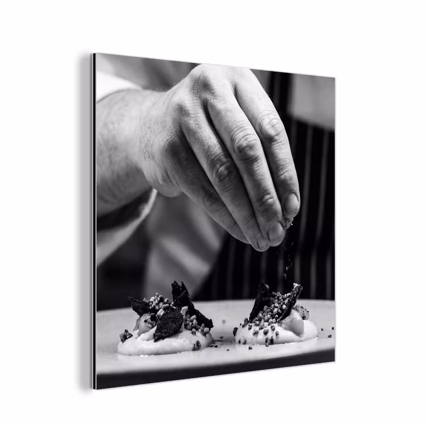 Chef - Garnering - Gerecht aluminium wit klein -3d