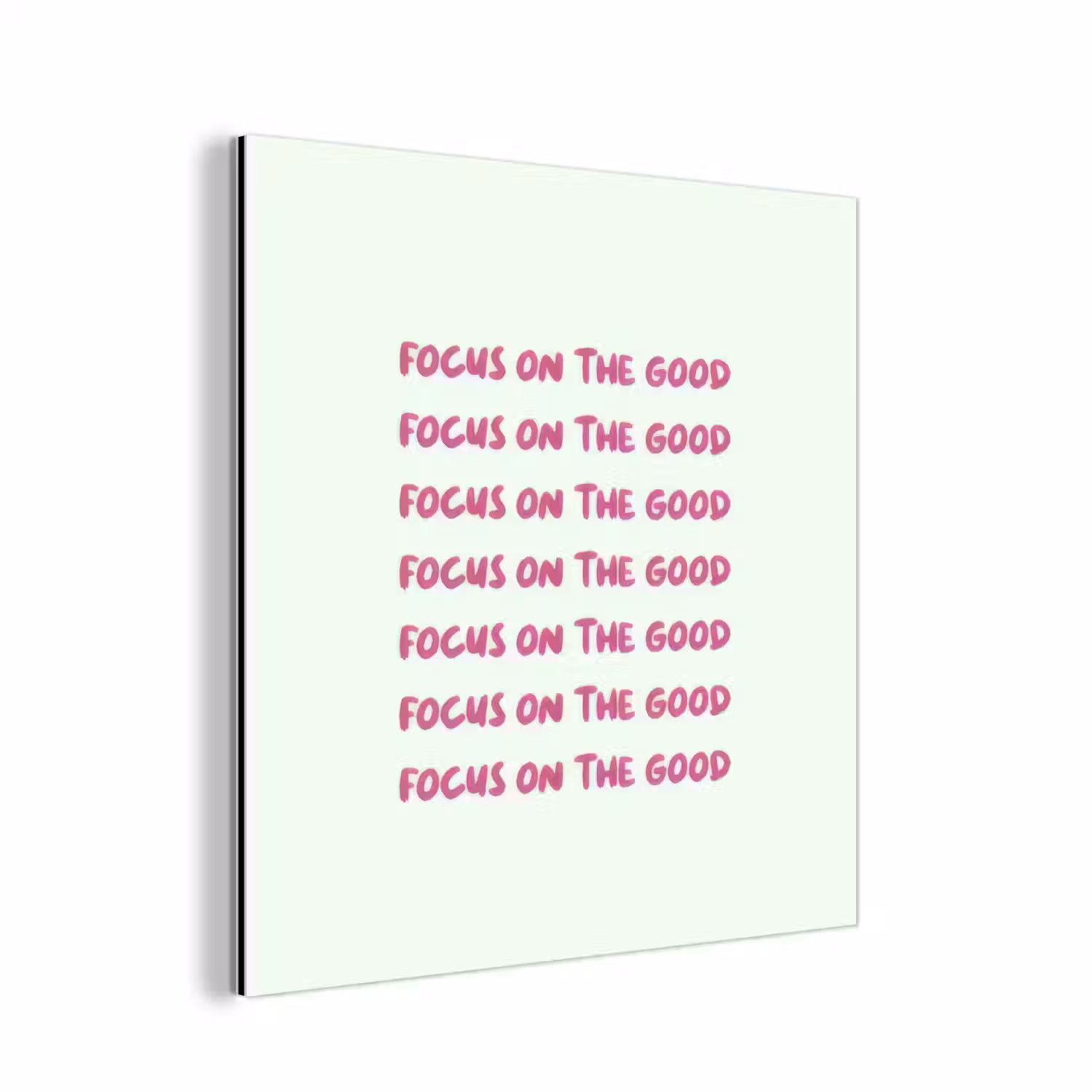Focus on the good - Roze aluminium wit klein -3d
