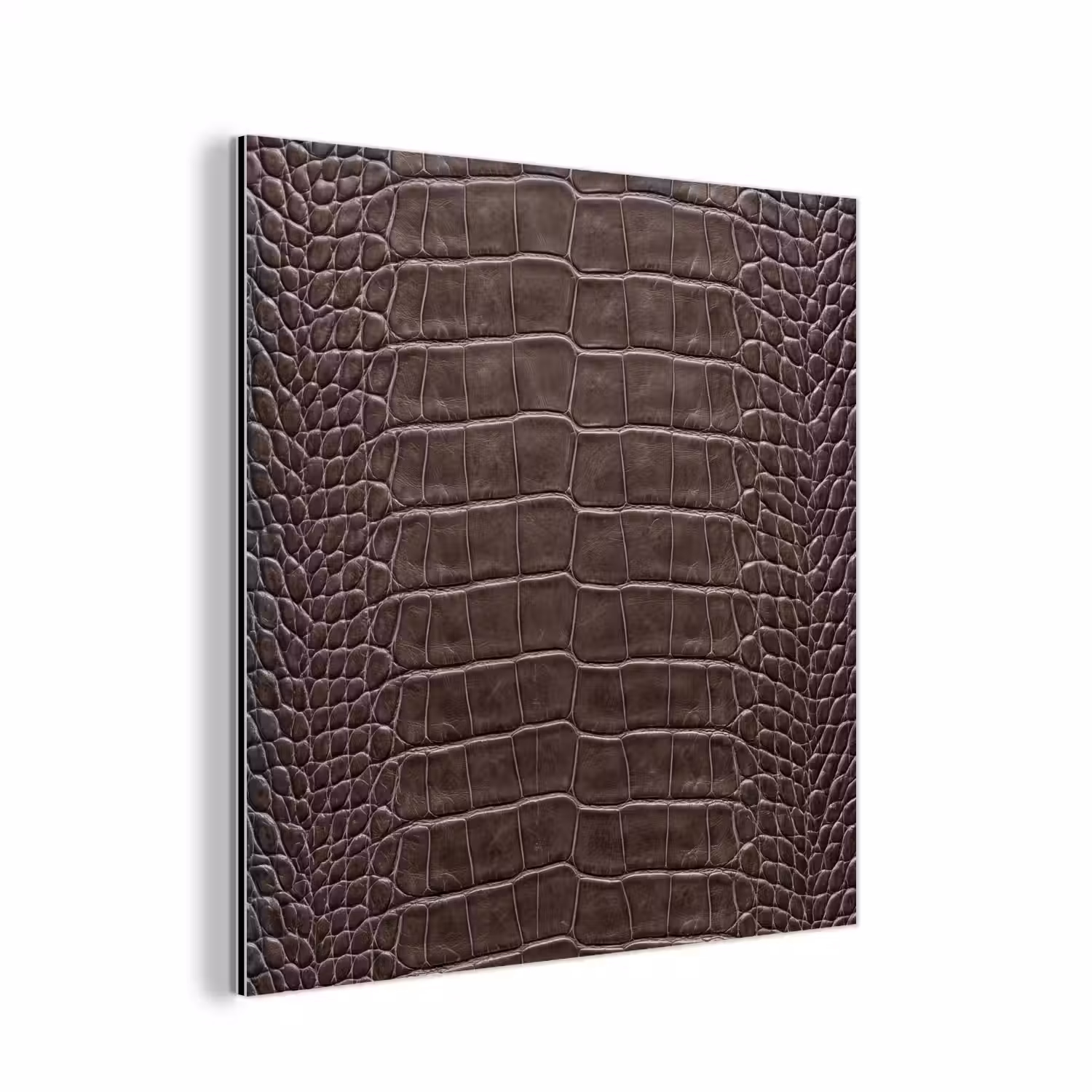 Leer - Krokodil - Mat aluminium wit klein -3d
