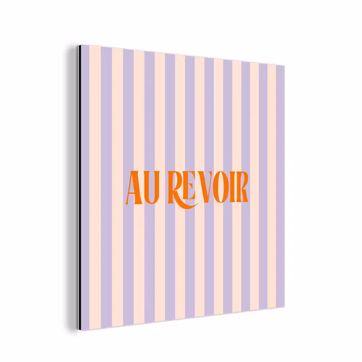 Lila - Oranje - Strepen - Au Revoir aluminium wit klein -3d