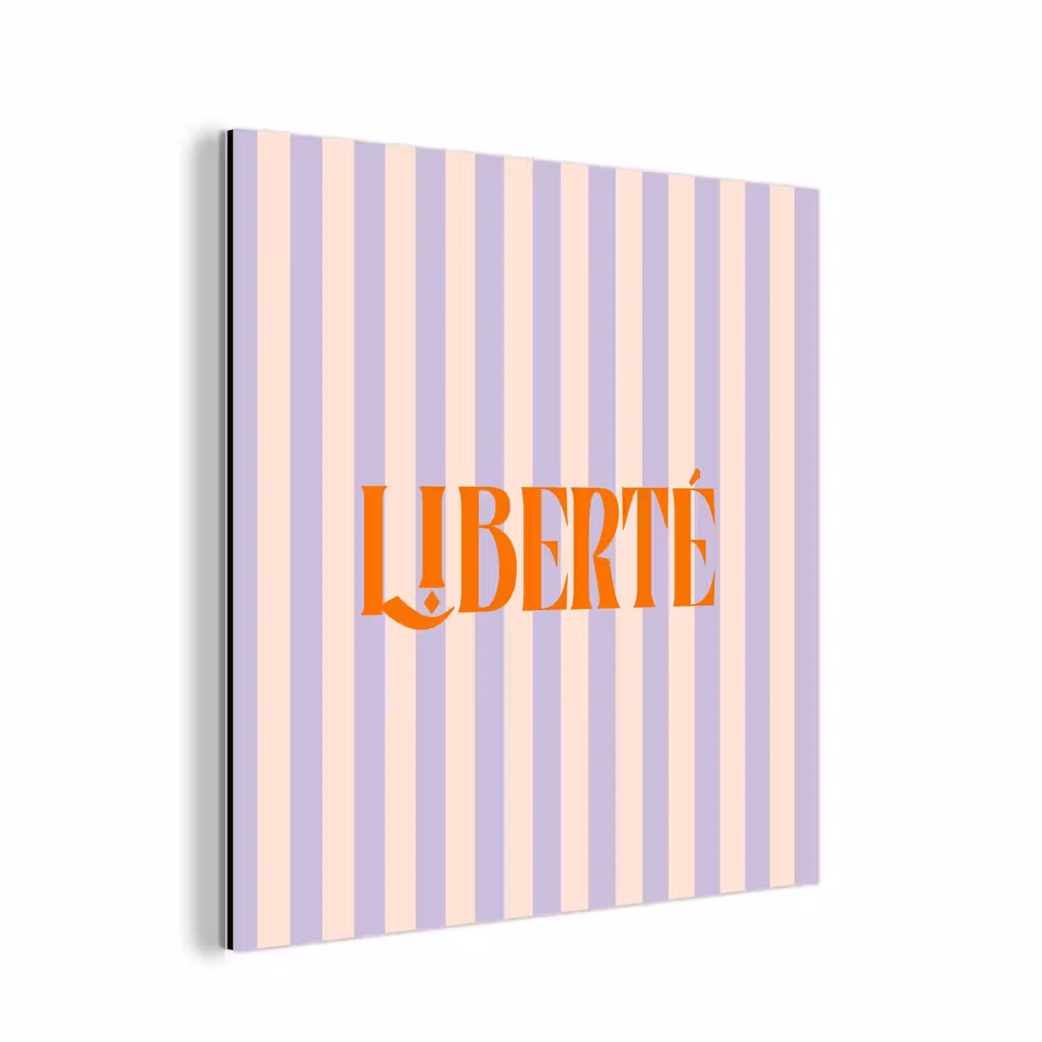 Lila - Oranje - Strepen - Liberté aluminium wit klein -3d
