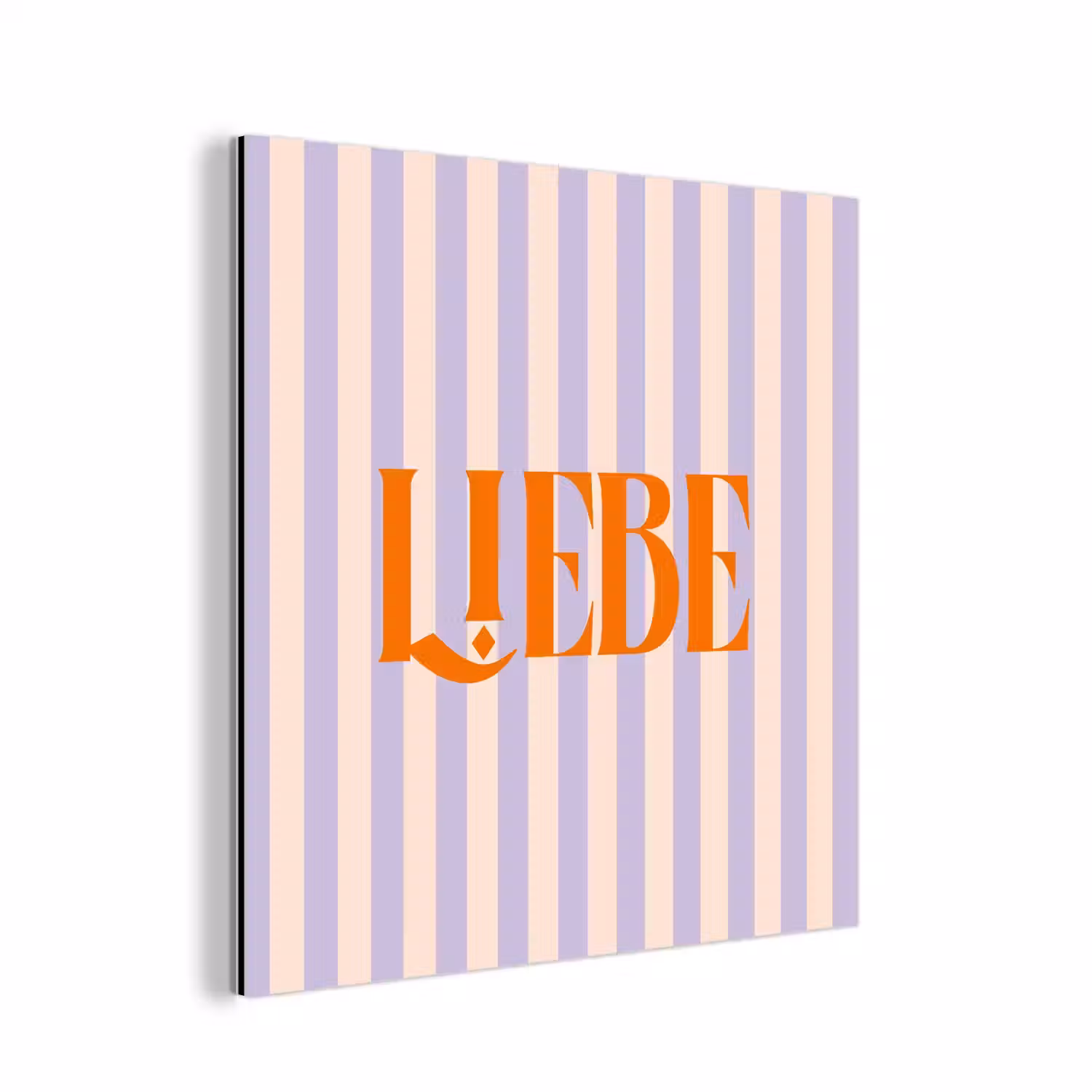 Lila - Oranje - Strepen - Liebe aluminium wit klein -3d