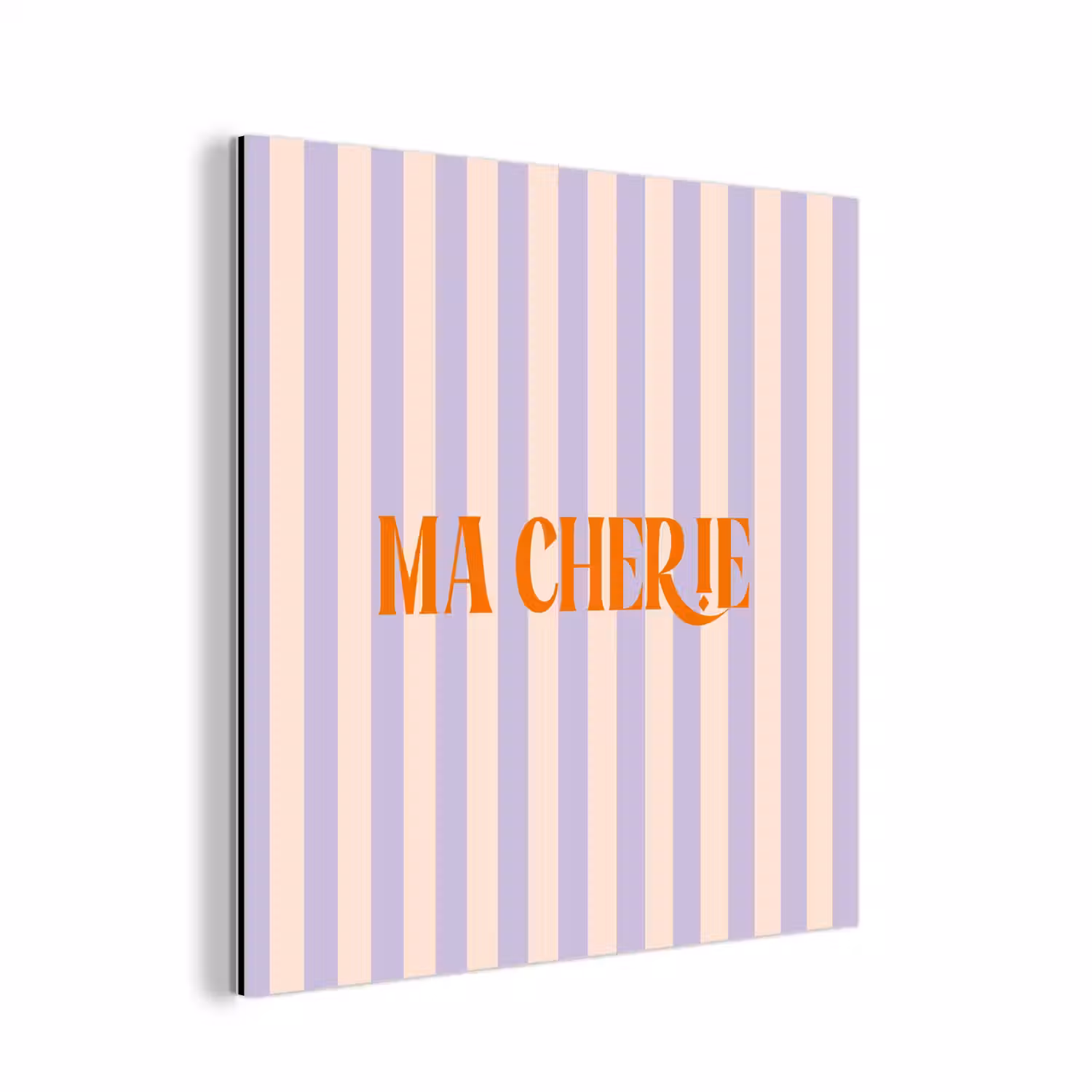 Lila - Oranje - Strepen - Ma Cherie aluminium wit klein -3d