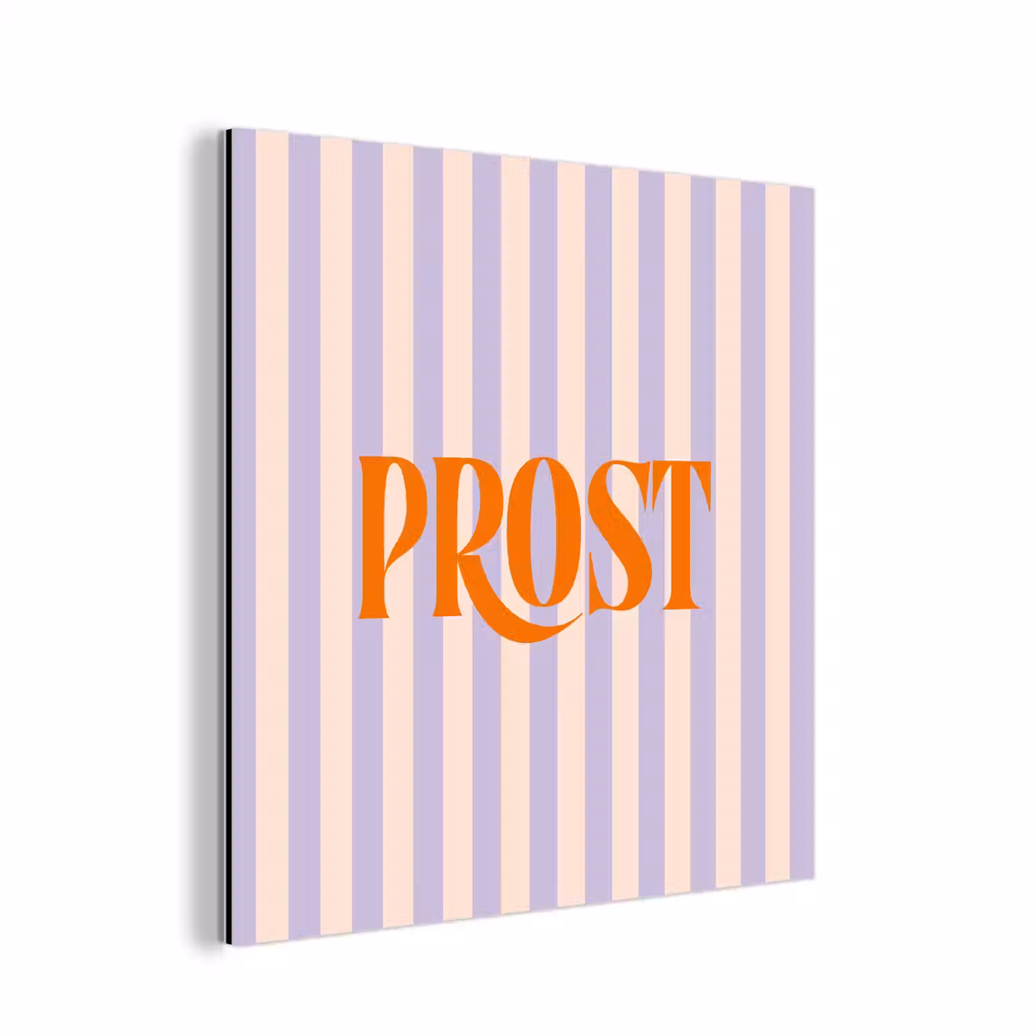 Lila - Oranje - Strepen - Prost aluminium wit klein -3d