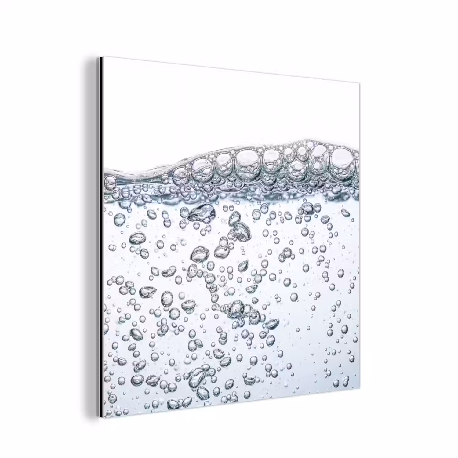 Luchtbellen - Water - Dynamisch aluminium wit klein -3d