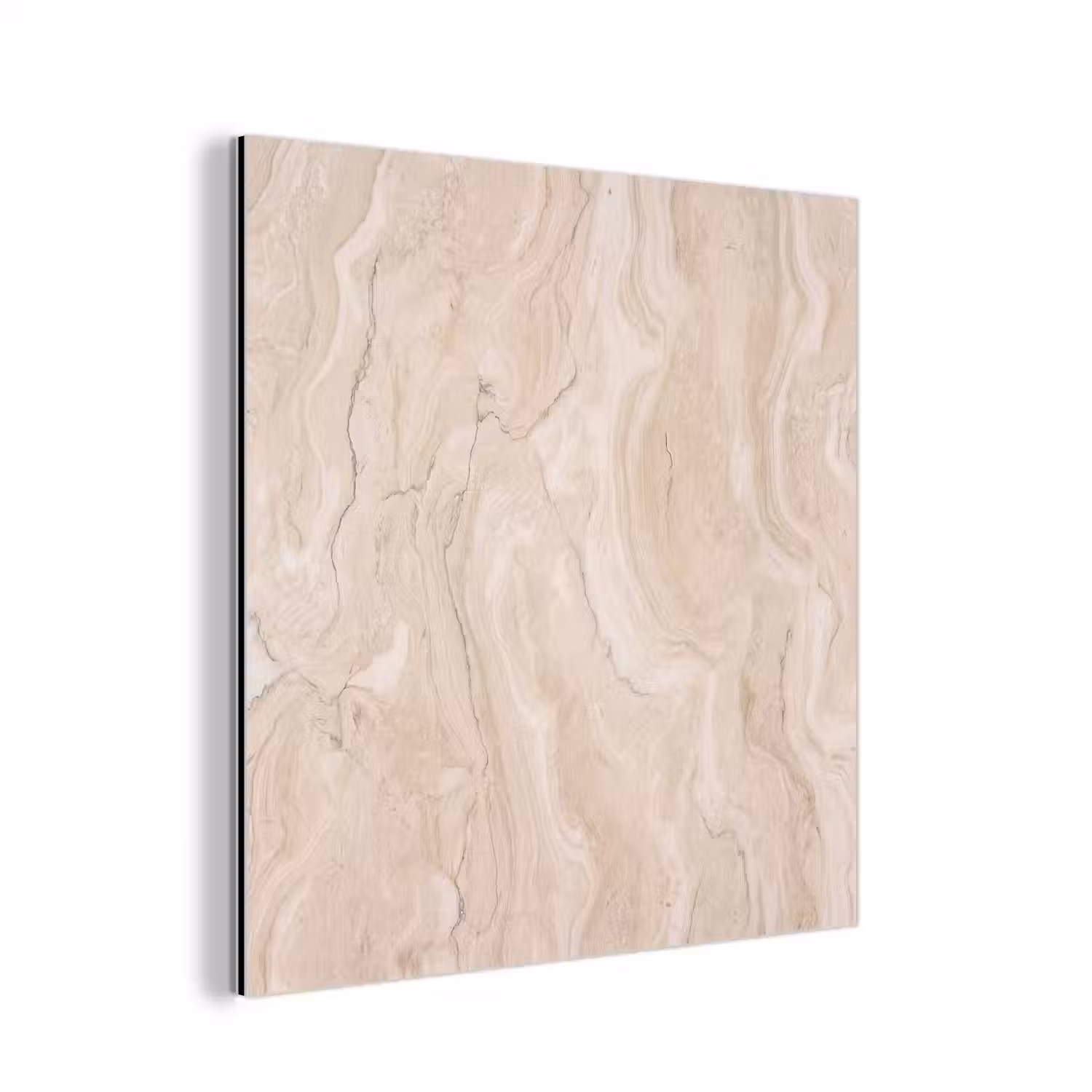 Marmer - Patroon - Beige - Steen - Abstract aluminium wit klein -3d
