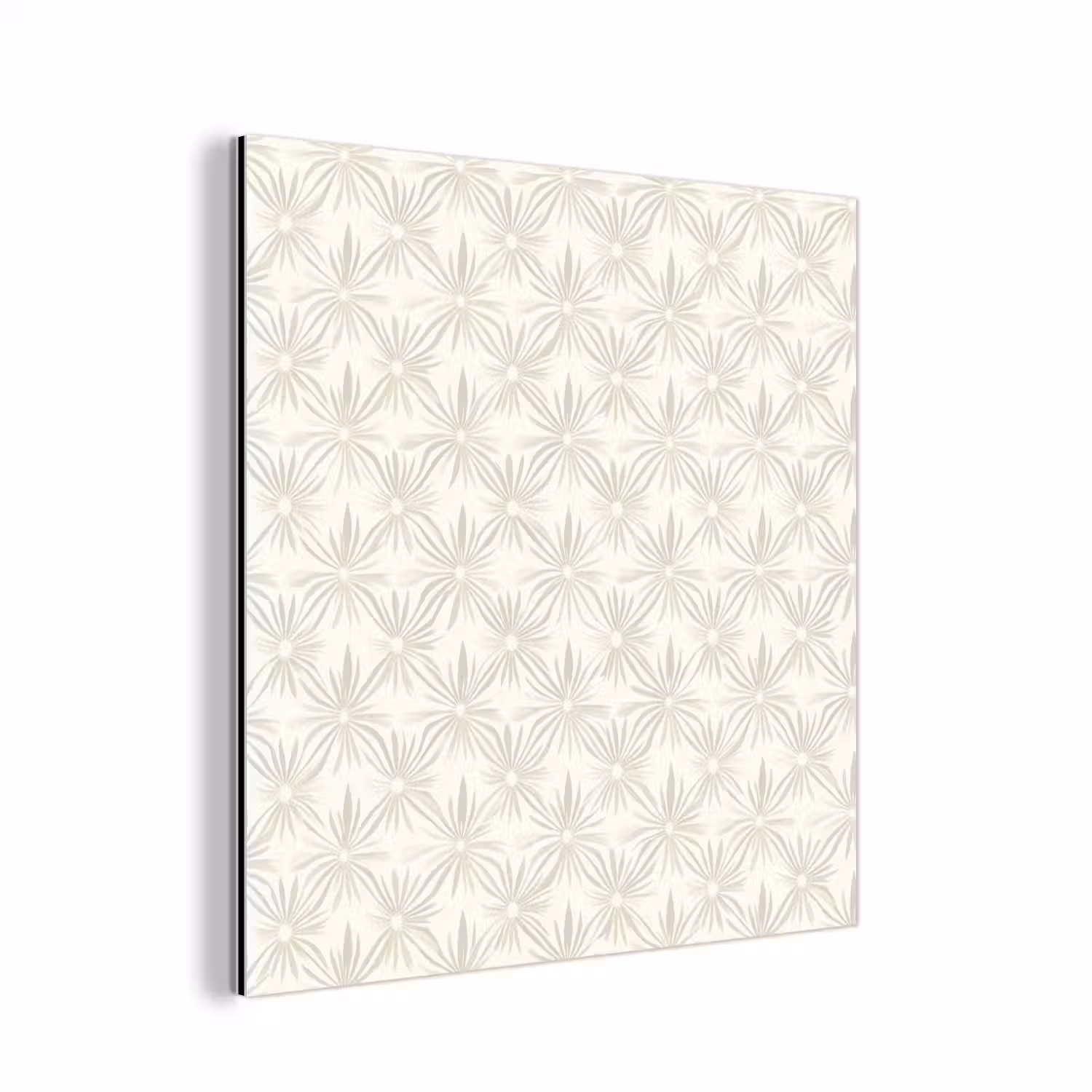 Patroon - Bloemen - Beige aluminium wit klein 46 -3d