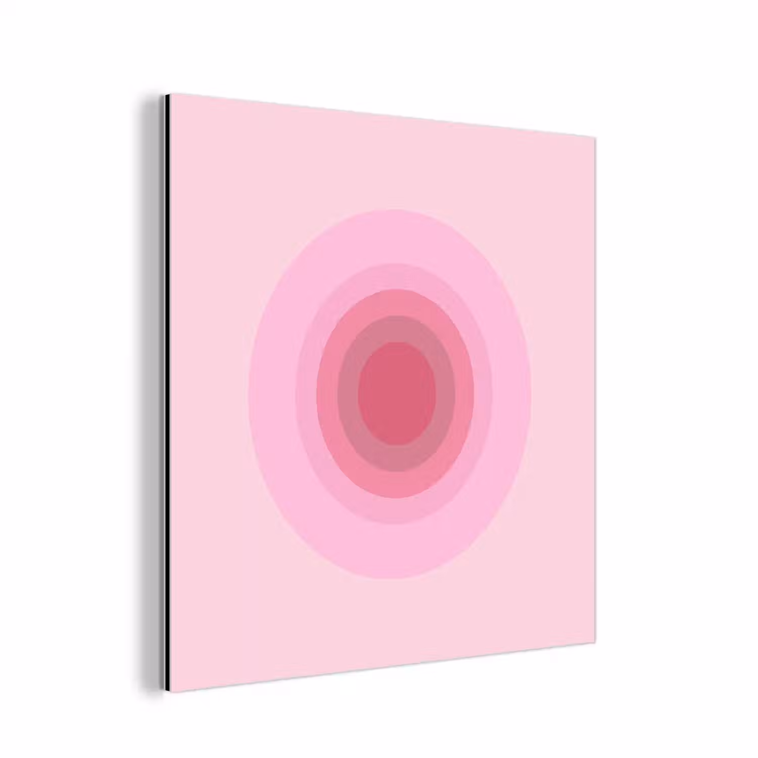Patroon - Cirkels - Abstract - Roze - Modern aluminium wit klein -3d