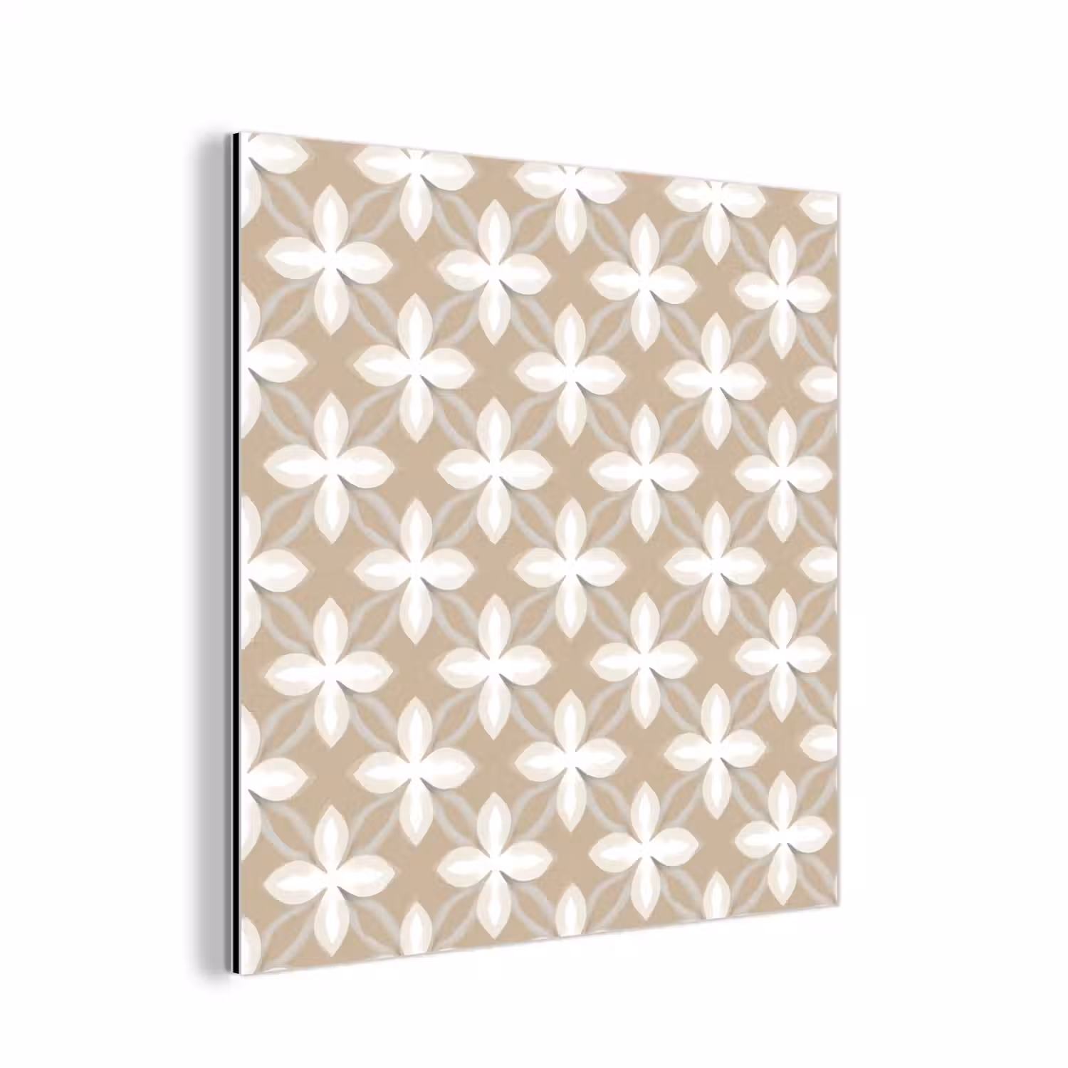 Patroon - Symmetrisch - Beige aluminium wit klein 46 -3d