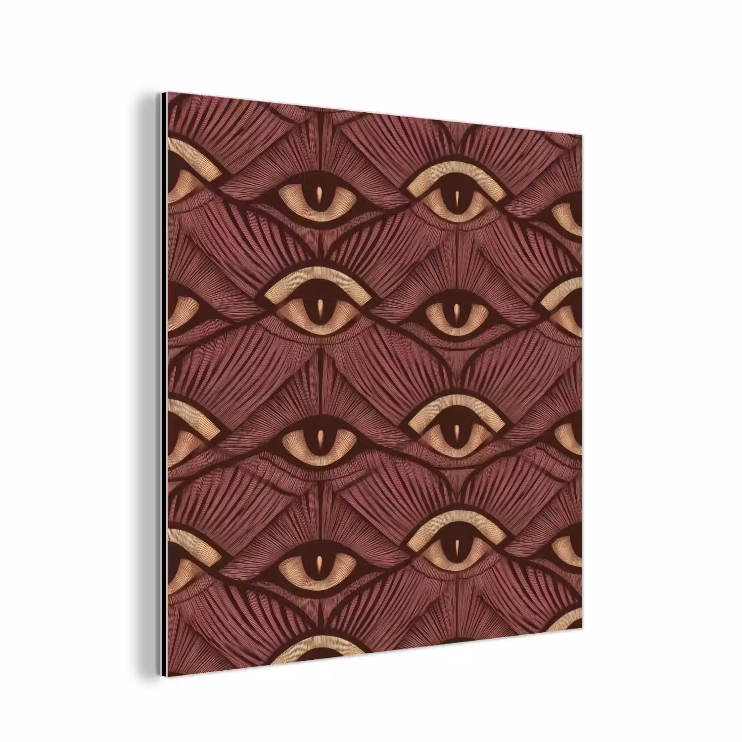 Mystiek - Ogen - Bruin aluminium wit klein 46 -3d