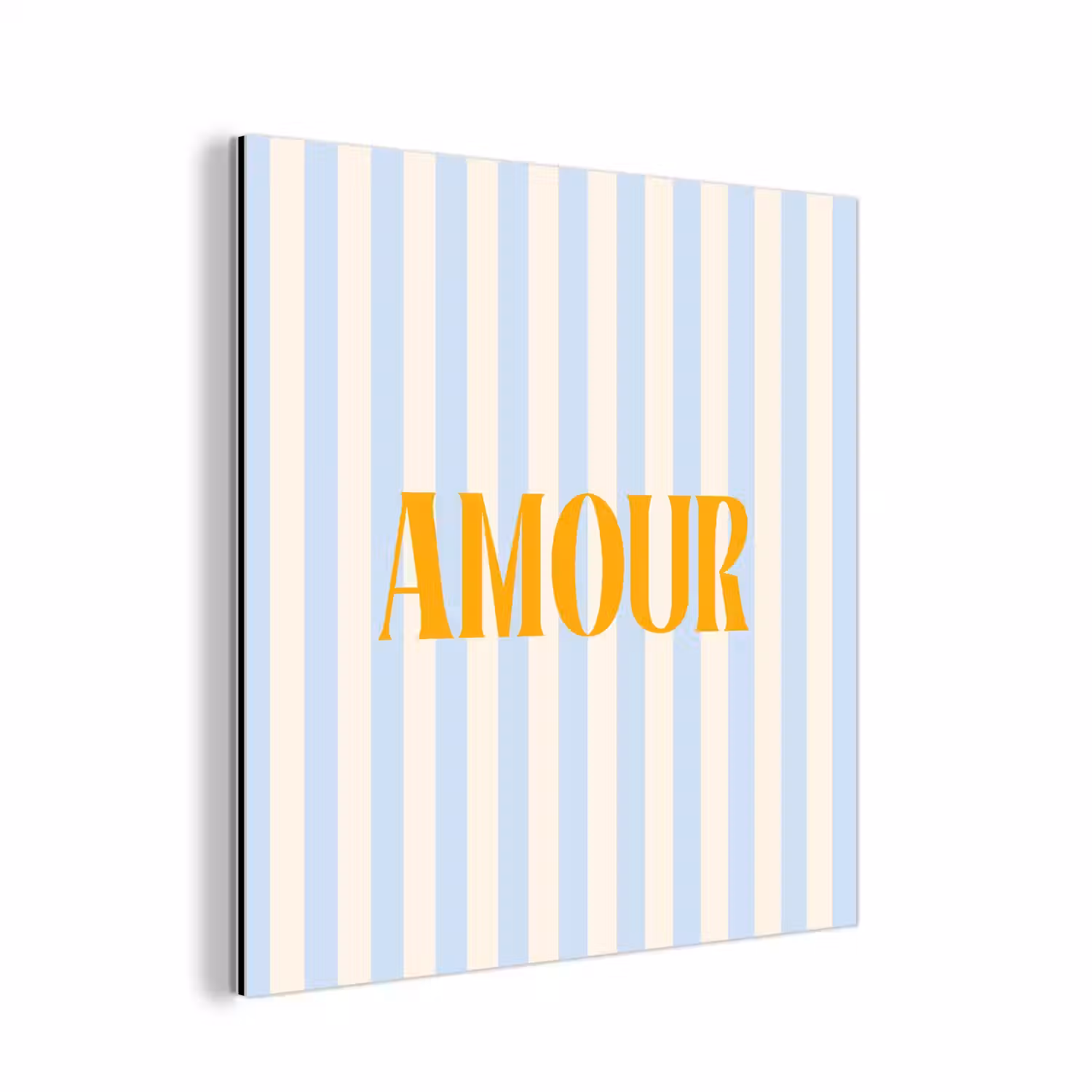 Oranje - Blauw - Strepen - Amour aluminium wit klein -3d
