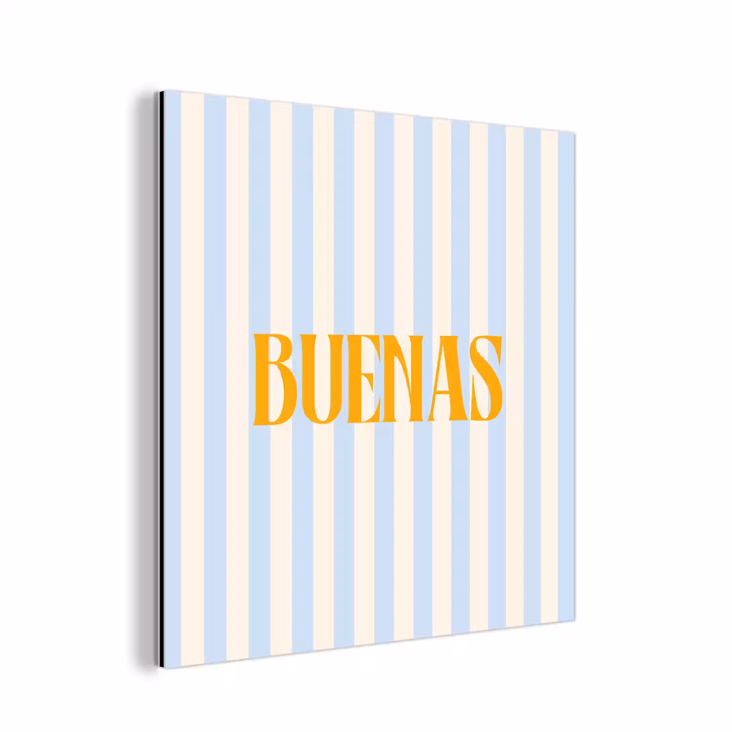 Oranje - Blauw - Strepen - Buenas aluminium wit klein -3d