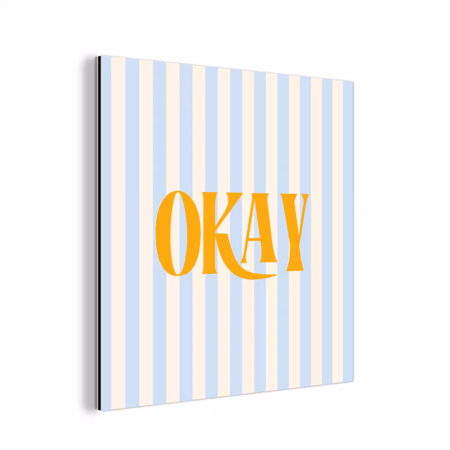 Oranje - Blauw - Strepen - Okay aluminium wit klein -3d