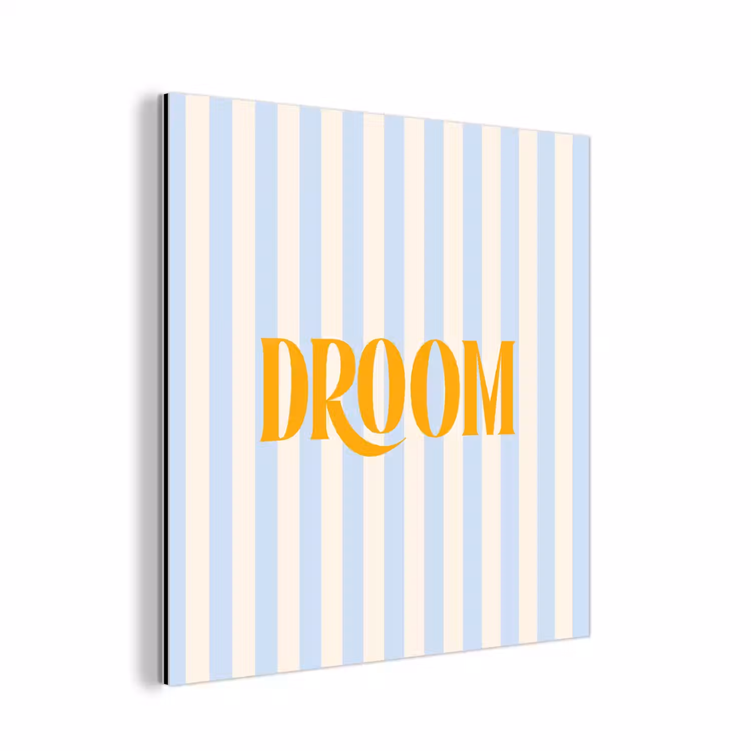 Oranje - Blauw - Strepen - Droom aluminium wit klein -3d