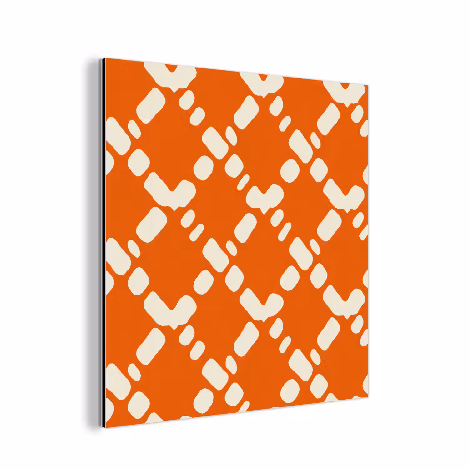Oranje - Ruitpatroon - Wit aluminium wit klein 46 -3d