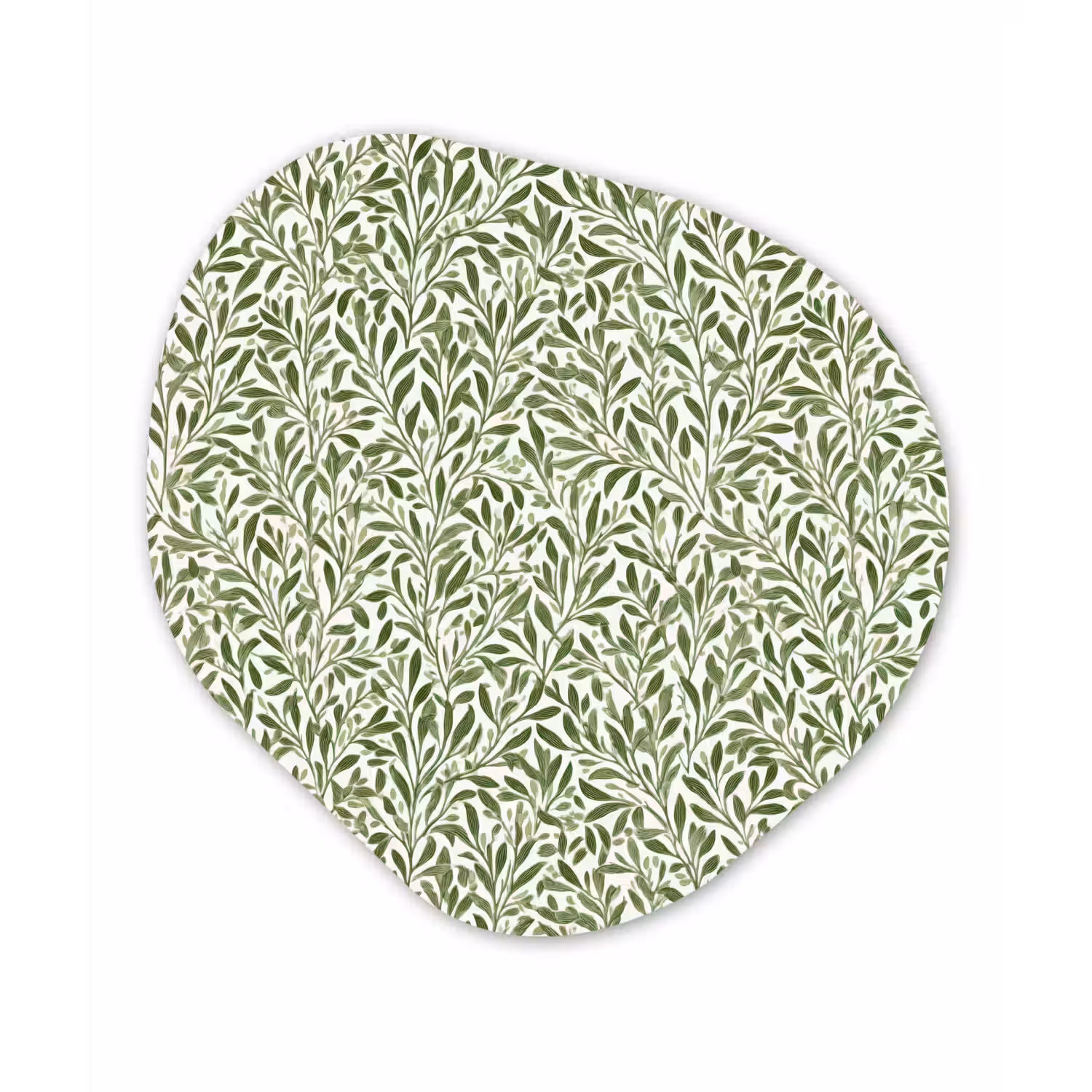 Botanisch - Takken - Groen Wandcirkel Organisch Aluminium middel 851 -3d