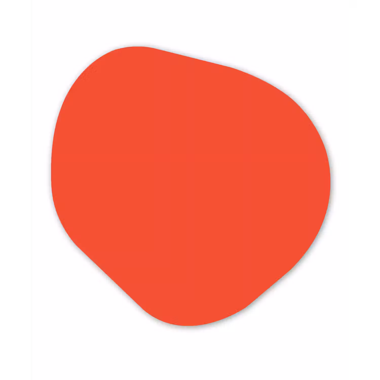 Burnt - Coral - Oranje Wandcirkel Organisch Aluminium middel 851 -3d