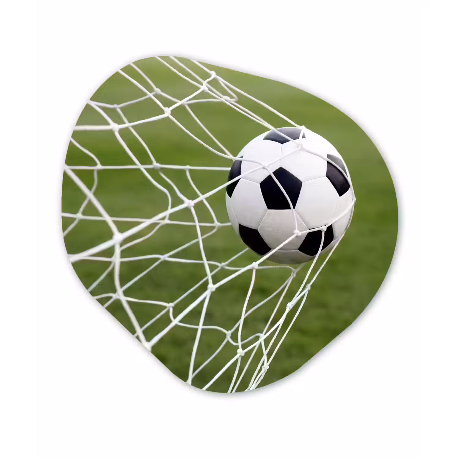 Voetbal - Goal - Net - Sport Wandcirkel Organisch Aluminium middel -3d