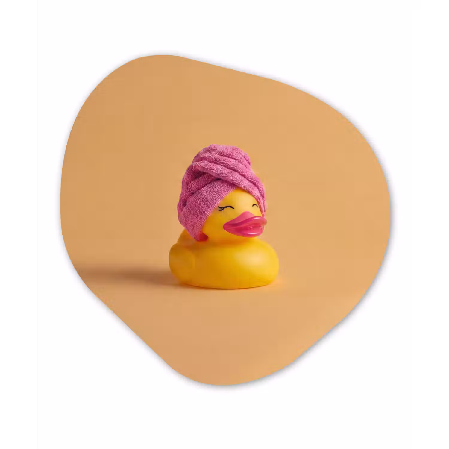 Badeend - Handdoek - Kleurrijk Wandcirkel Organisch Aluminium middel -3d
