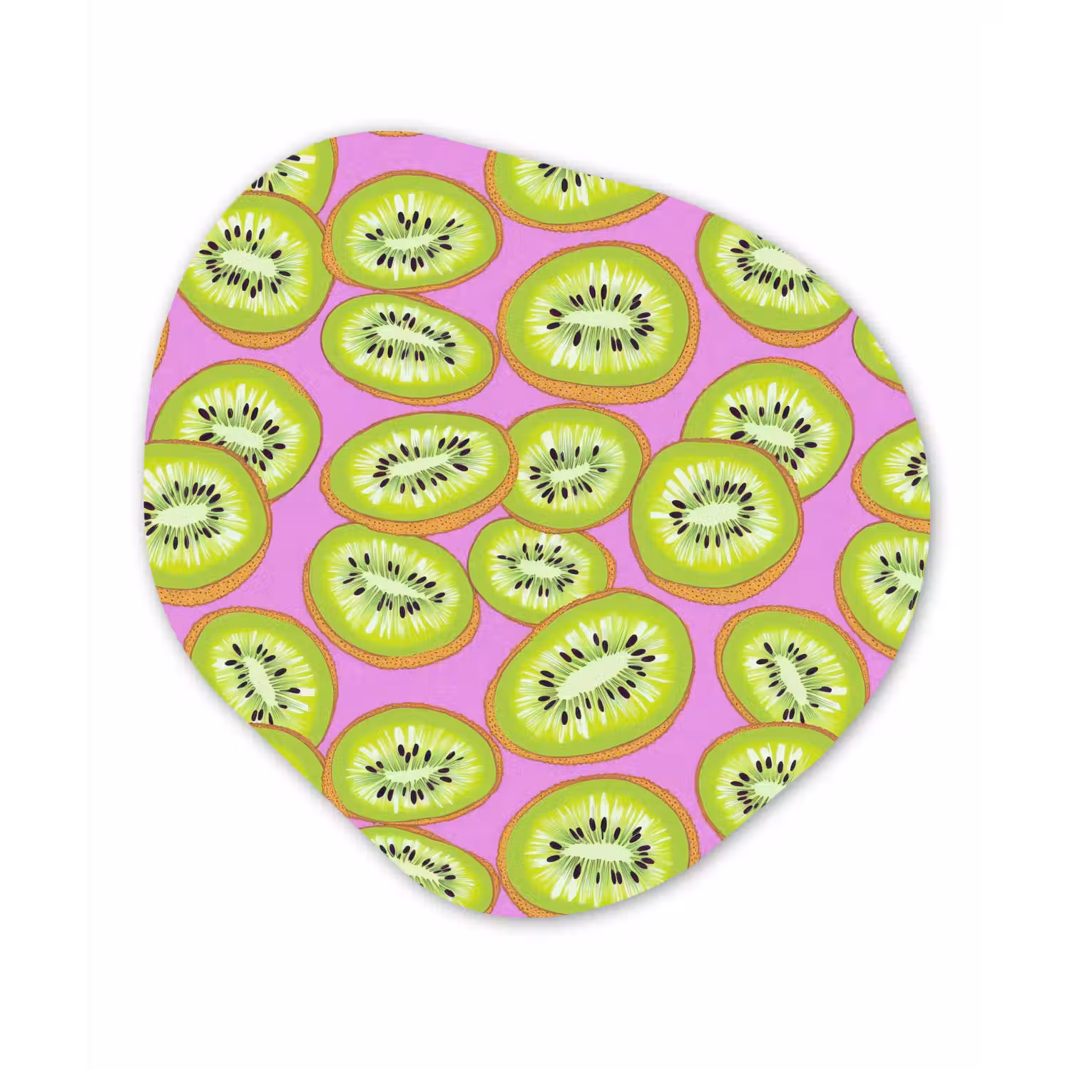 Kiwi - Speels - Groen Wandcirkel Organisch Aluminium middel 851 -3d