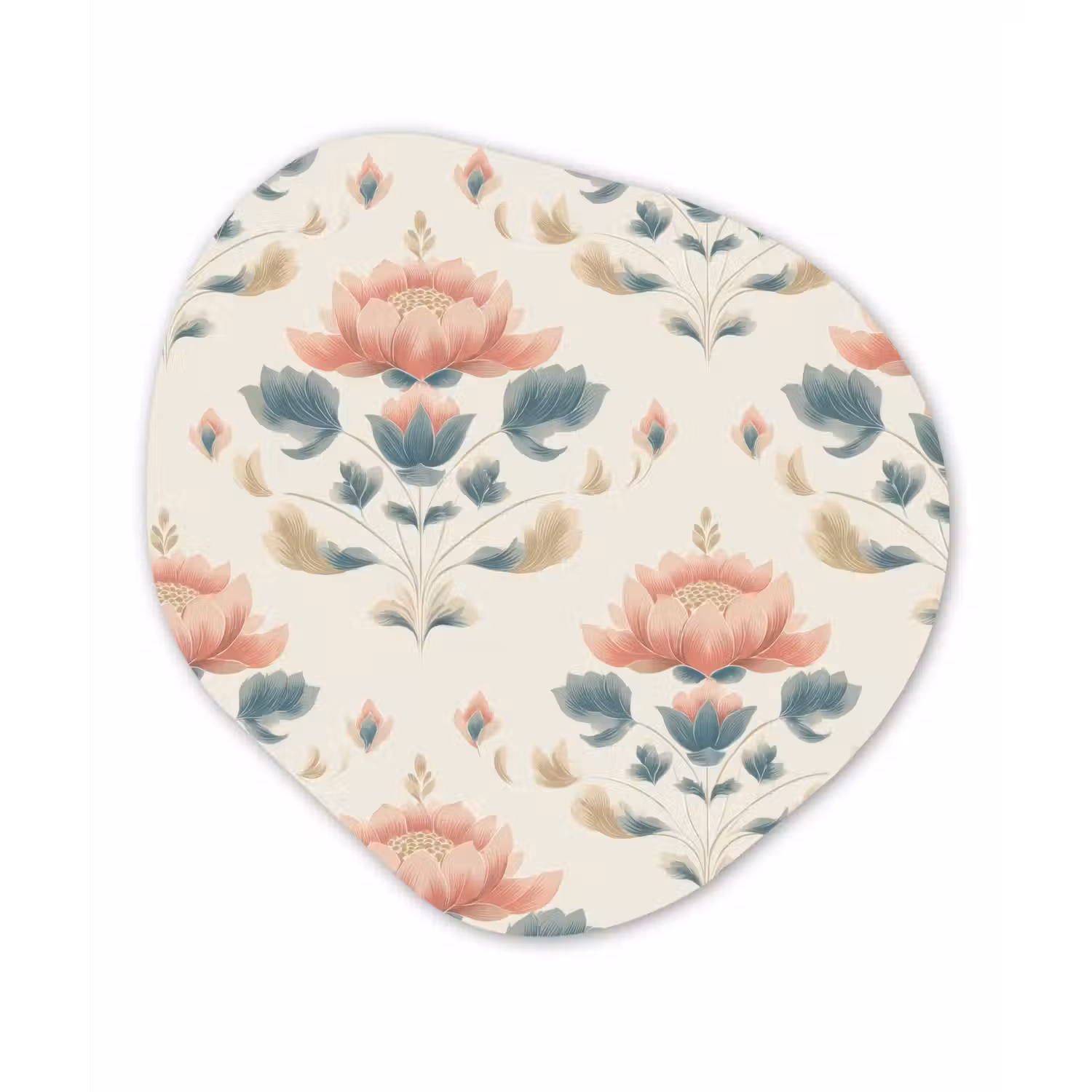 Lotus - Bloemen - Roze Wandcirkel Organisch Aluminium middel 851 -3d