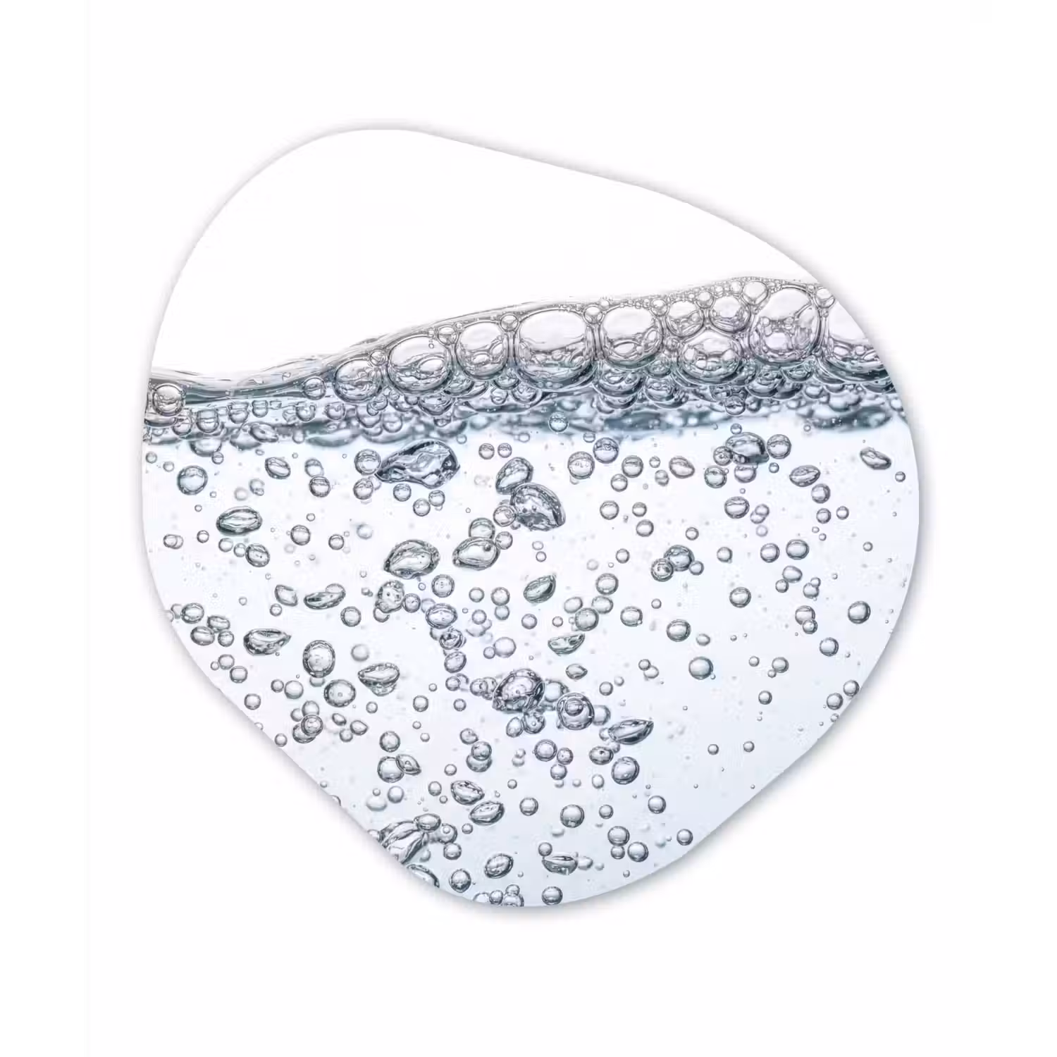 Luchtbellen - Water - Dynamisch Wandcirkel Organisch Aluminium middel -3d