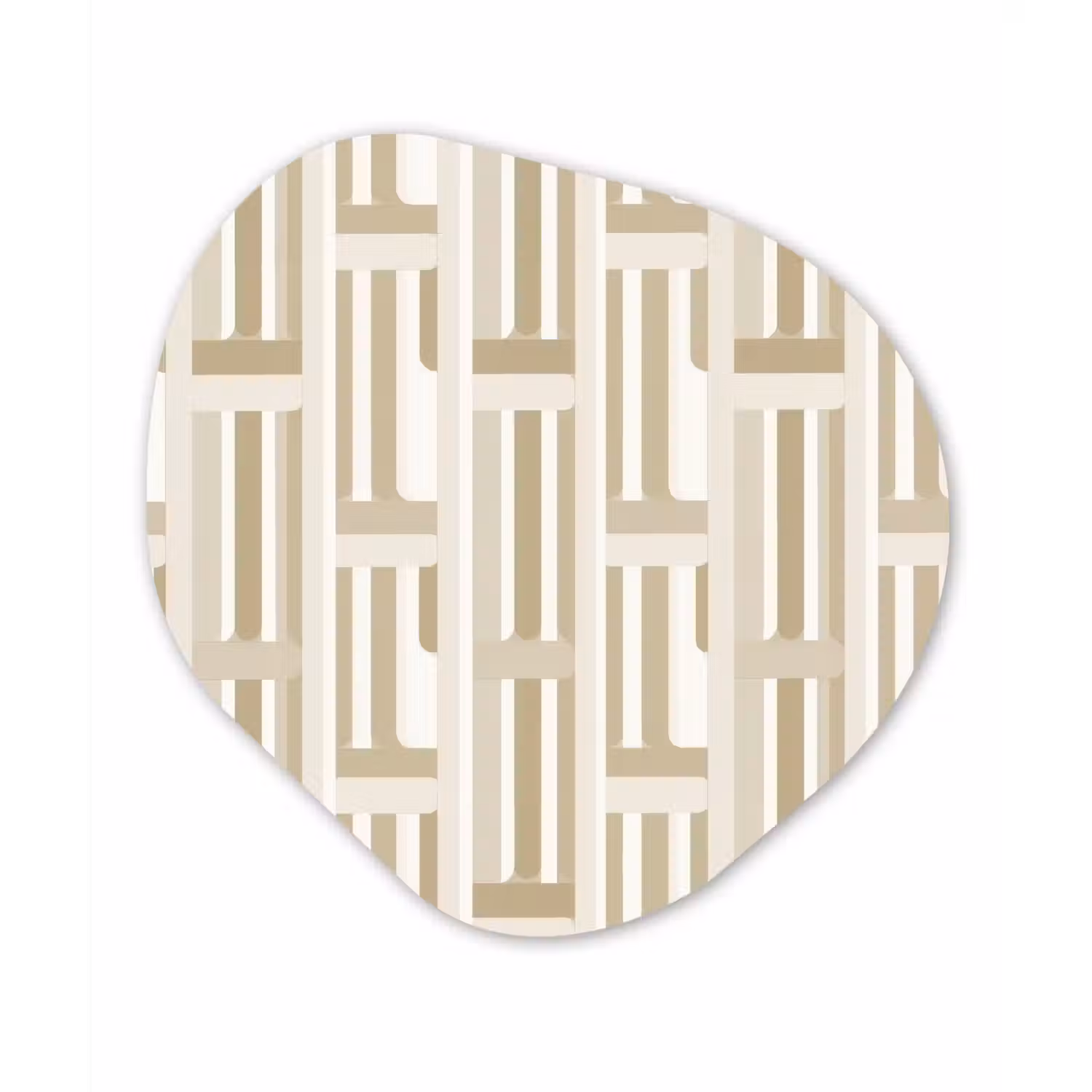 Modern - Geometrisch - Beige Wandcirkel Organisch Aluminium middel 851 -3d