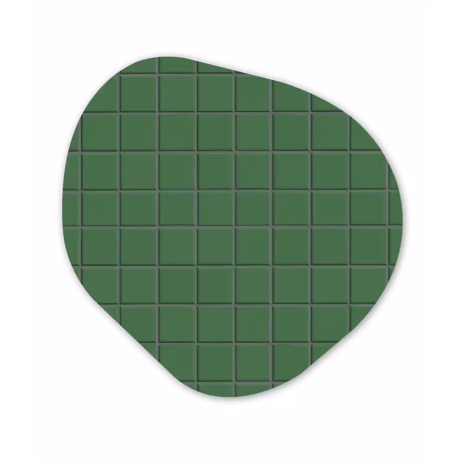 Patroon - Tegels - Groen Wandcirkel Organisch Aluminium middel 851 -3d