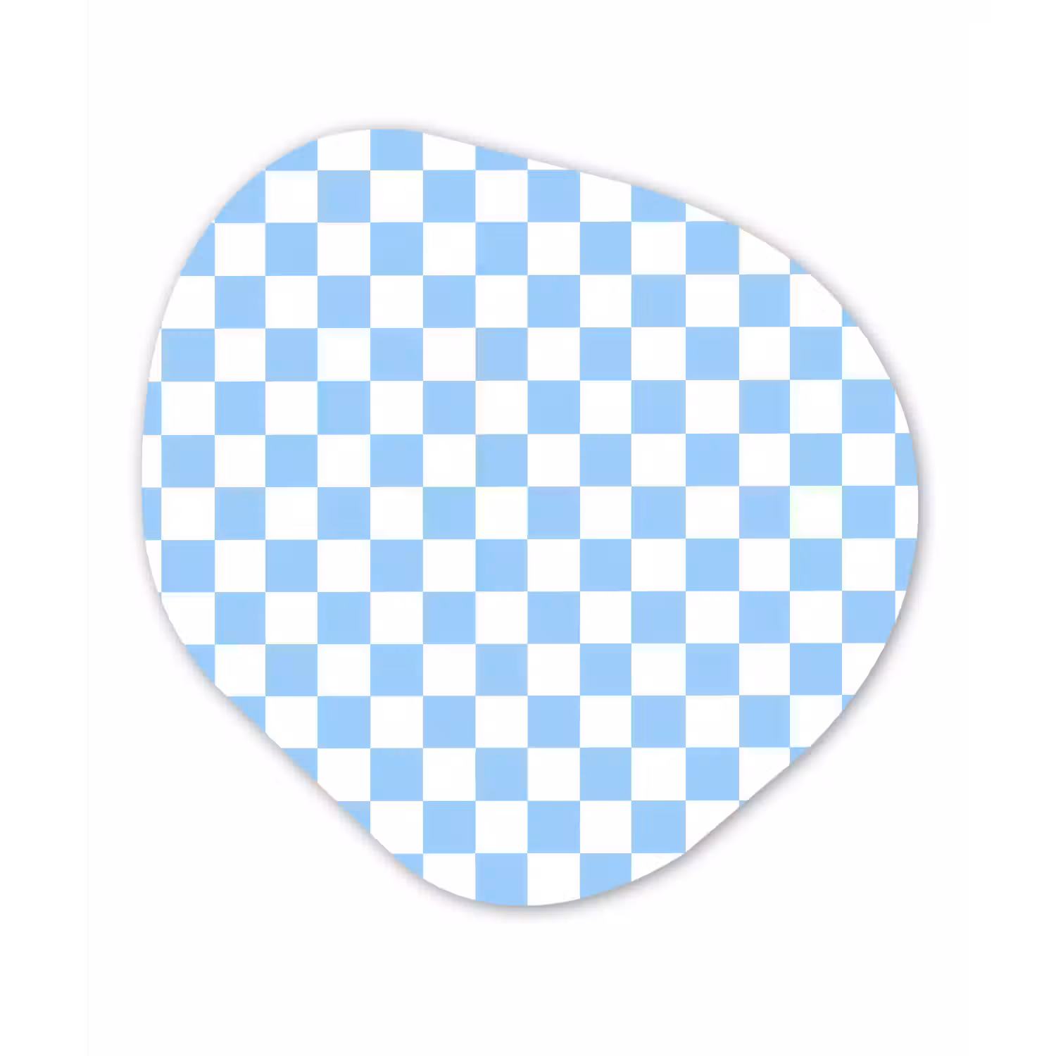 Schaakbord - Klassiek - Blauw Wandcirkel Organisch Aluminium middel 851 -3d