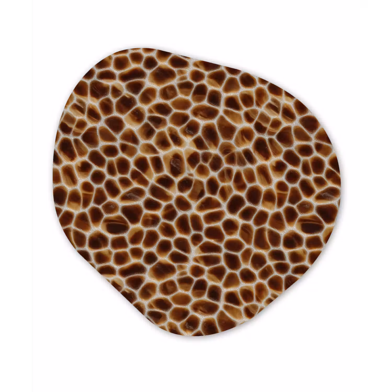 Schildpad - Bruin - Patroon Wandcirkel Organisch Aluminium middel 851 -3d