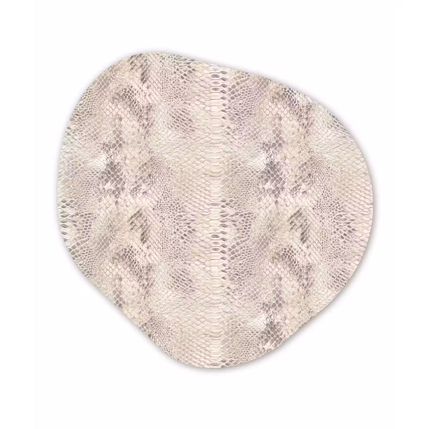 Slang - Patroon - Beige Wandcirkel Organisch Aluminium middel 851 -3d
