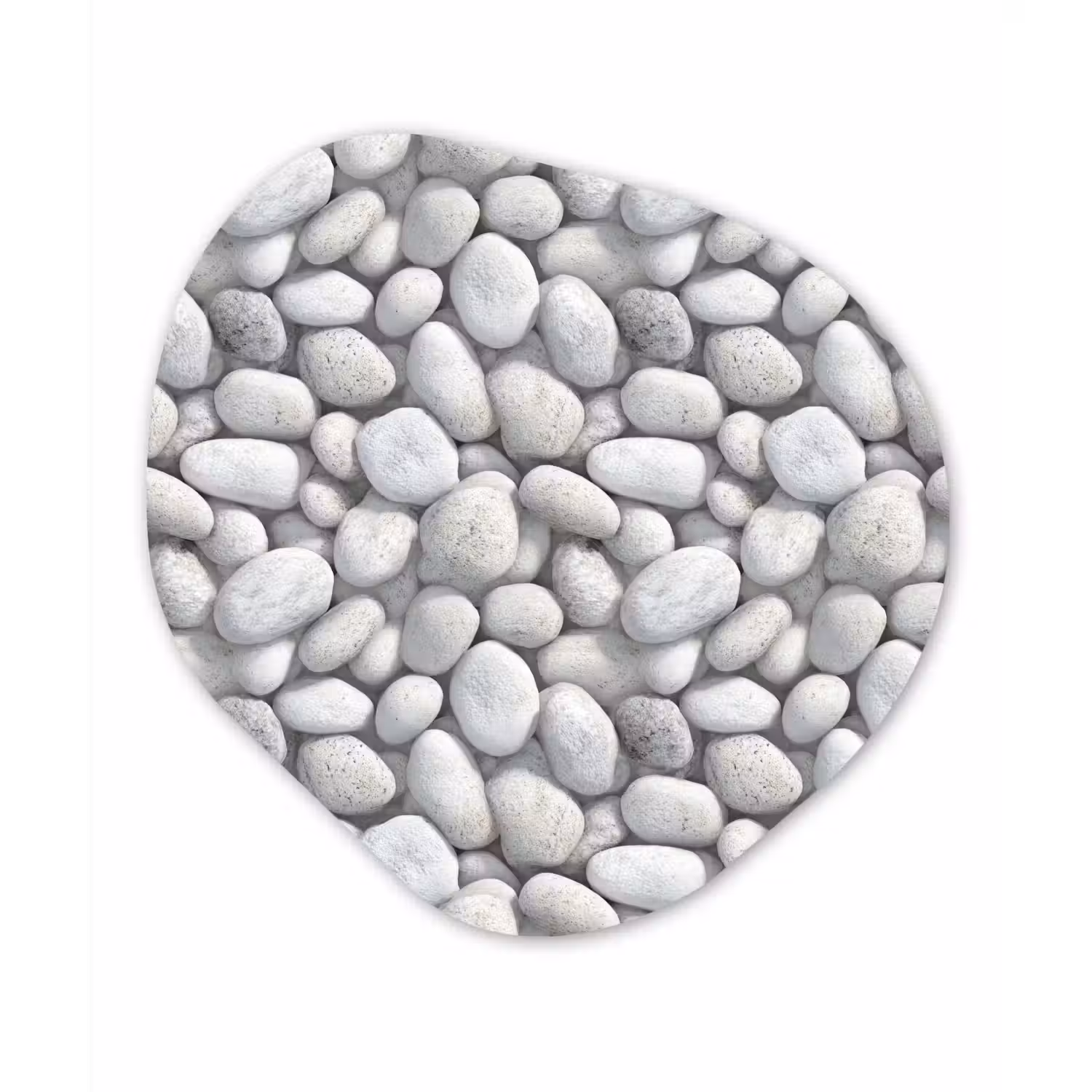Steentjes - Grijs - Ovaal Wandcirkel Organisch Aluminium middel 851 -3d