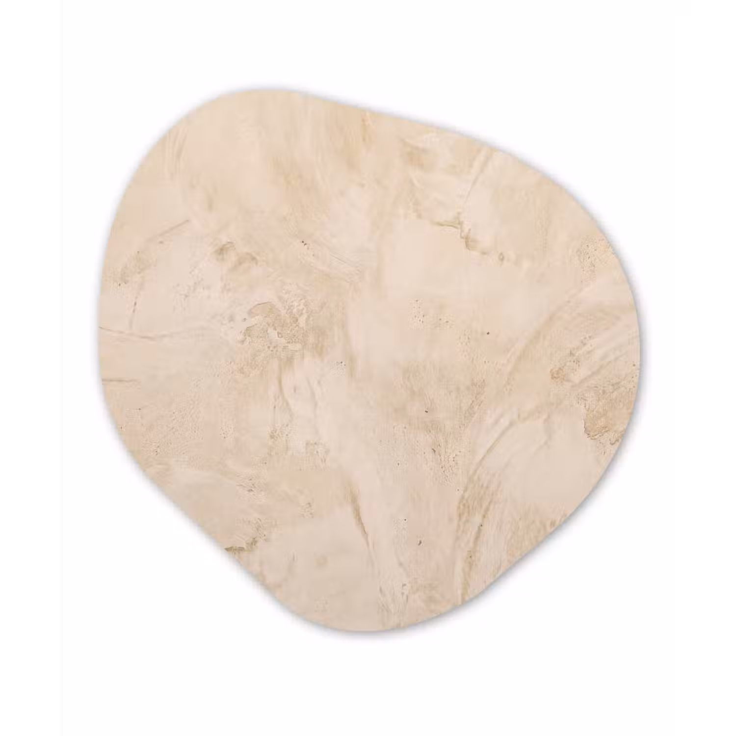 Textuur - Patroon - Abstract - Modern - Beige Wandcirkel Organisch Aluminium middel -3d
