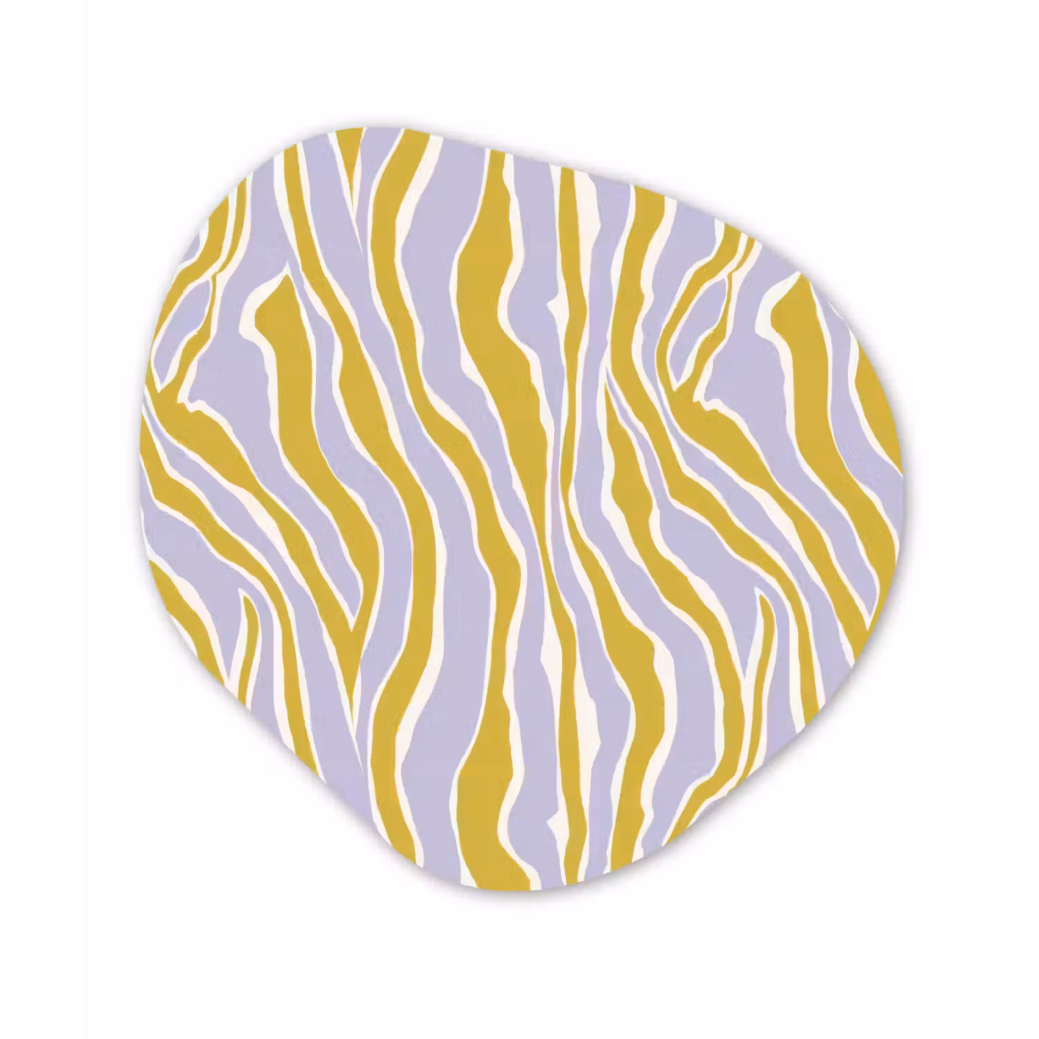 Zebra - Modern - Meerkleurig Wandcirkel Organisch Aluminium middel 851 -3d