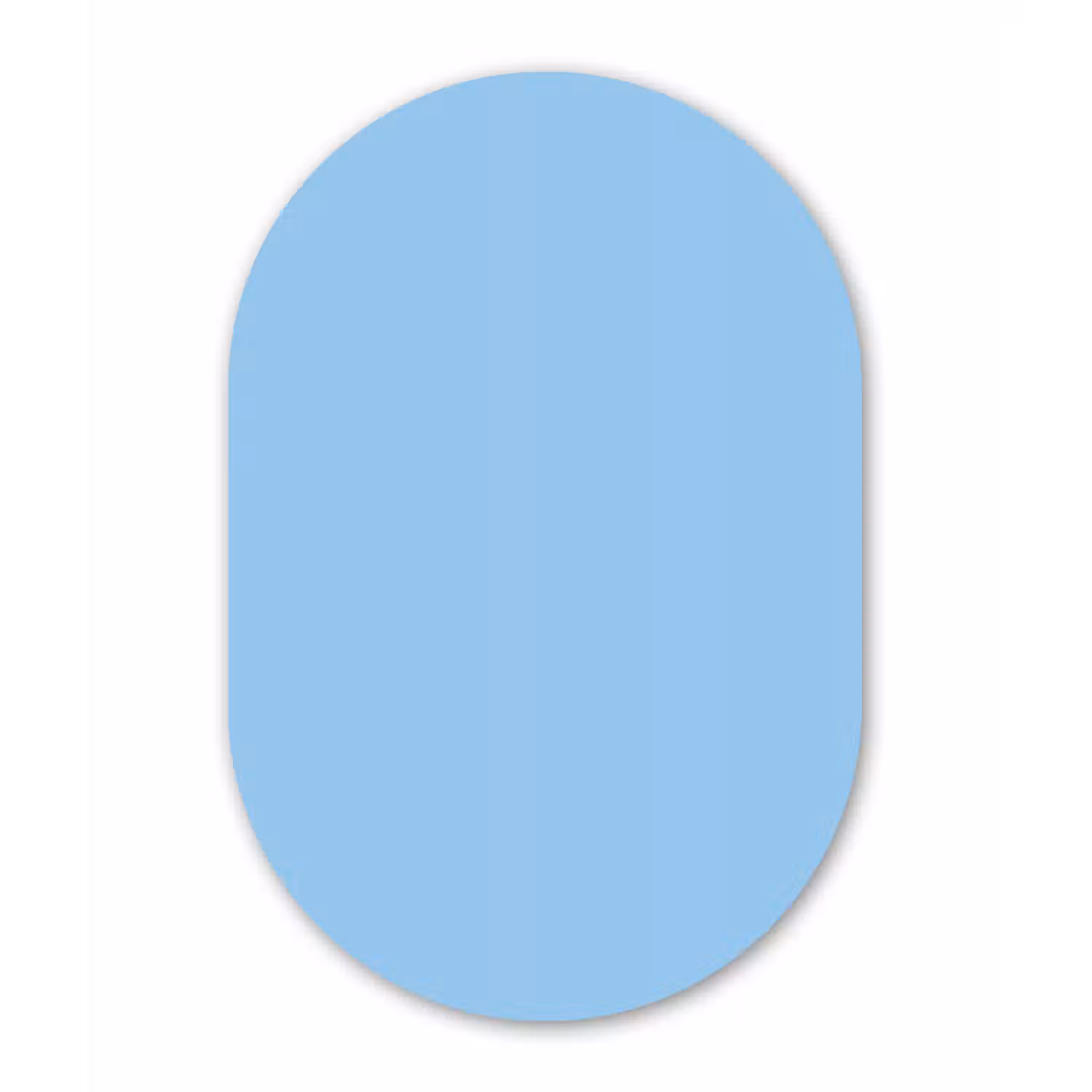 Baby - Blue - Blauw Wandcirkel Ovaal Aluminium middel 839 -3d