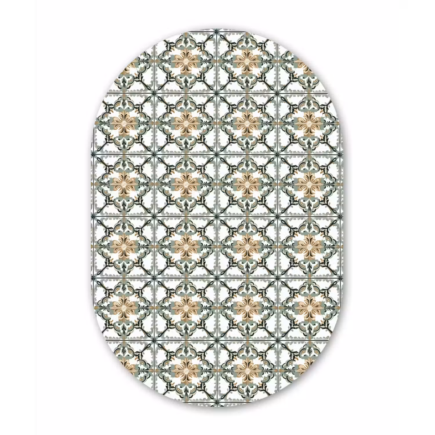 Floraal - Verweerd - Keurrijk Wandcirkel Ovaal Aluminium middel 839 -3d
