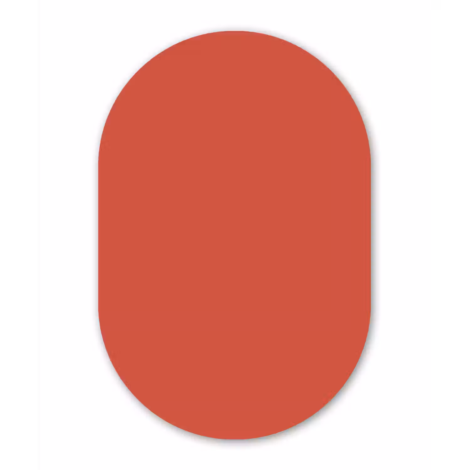 Brick - Red - Rood Wandcirkel Ovaal Aluminium middel 839 -3d