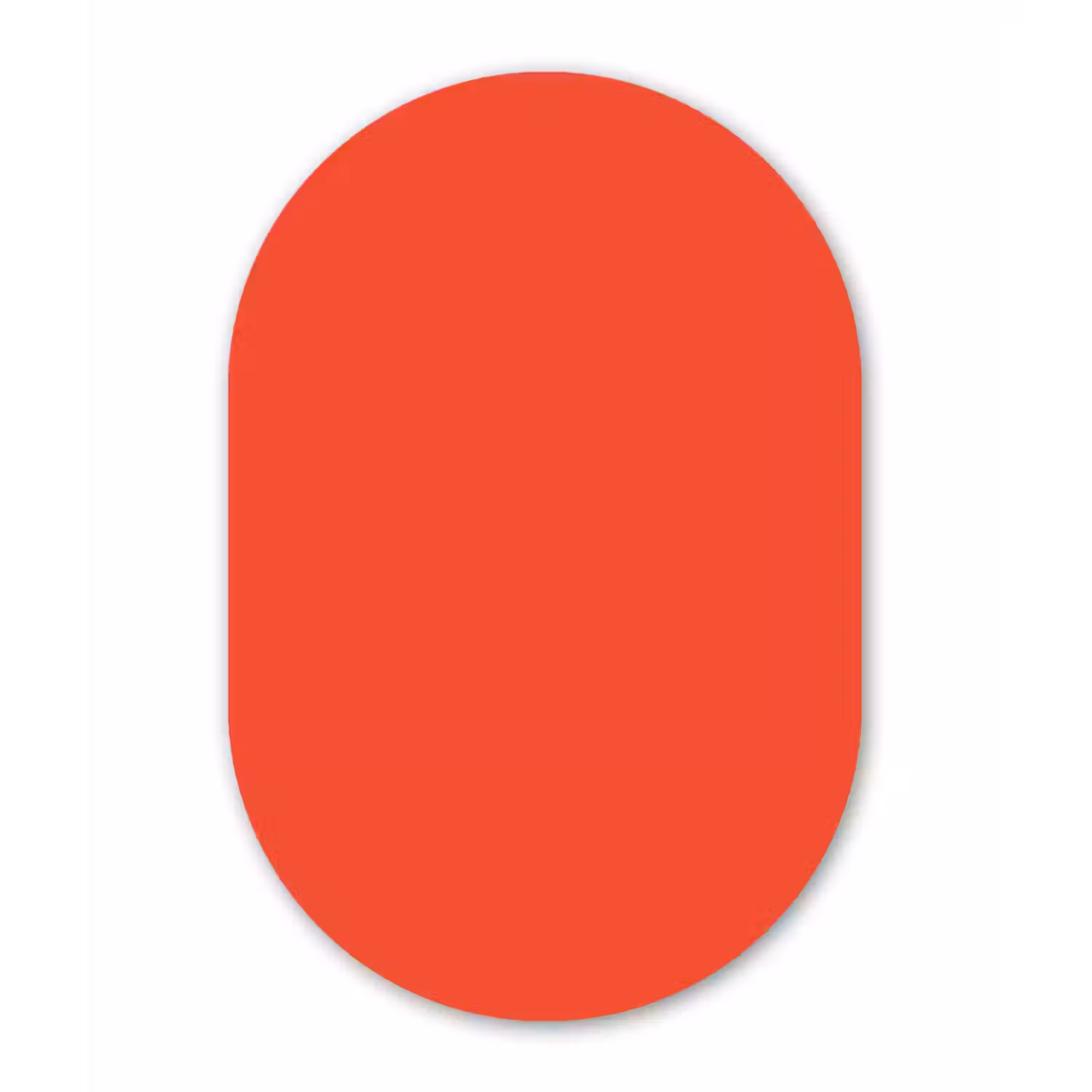 Burnt - Coral - Oranje Wandcirkel Ovaal Aluminium middel 839 -3d