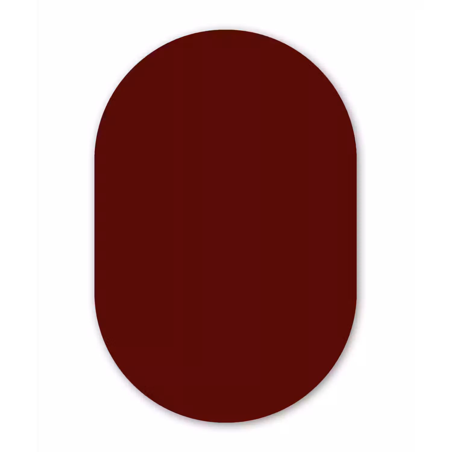 Burnt - Mahogany - Rood Wandcirkel Ovaal Aluminium middel 839 -3d