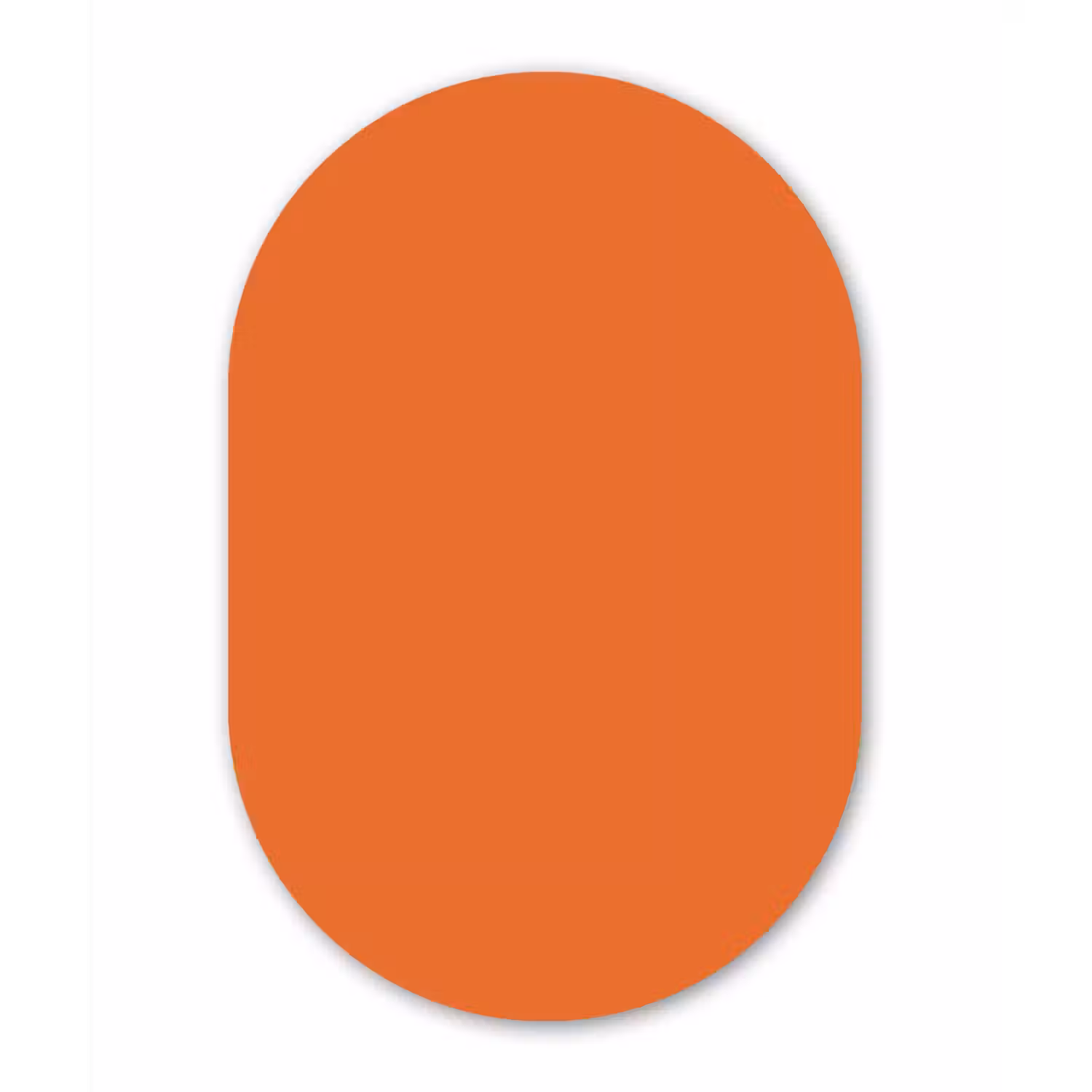 Burnt - Sienna - Oranje Wandcirkel Ovaal Aluminium middel 839 -3d