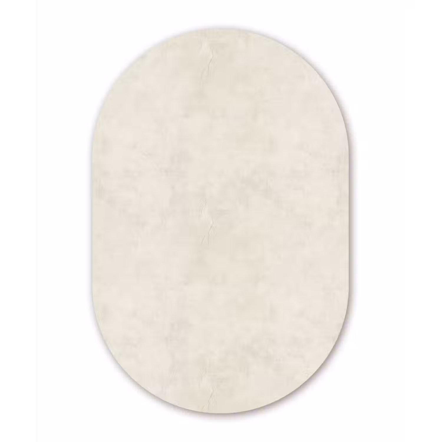 Crème - Egaal - Beton Wandcirkel Ovaal Aluminium middel 839 -3d