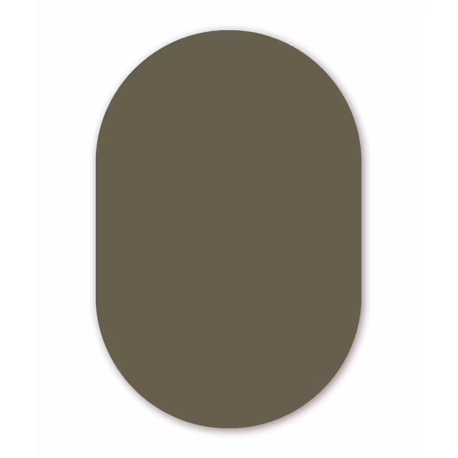 Deep - Khaki - Groen Wandcirkel Ovaal Aluminium middel 839 -3d