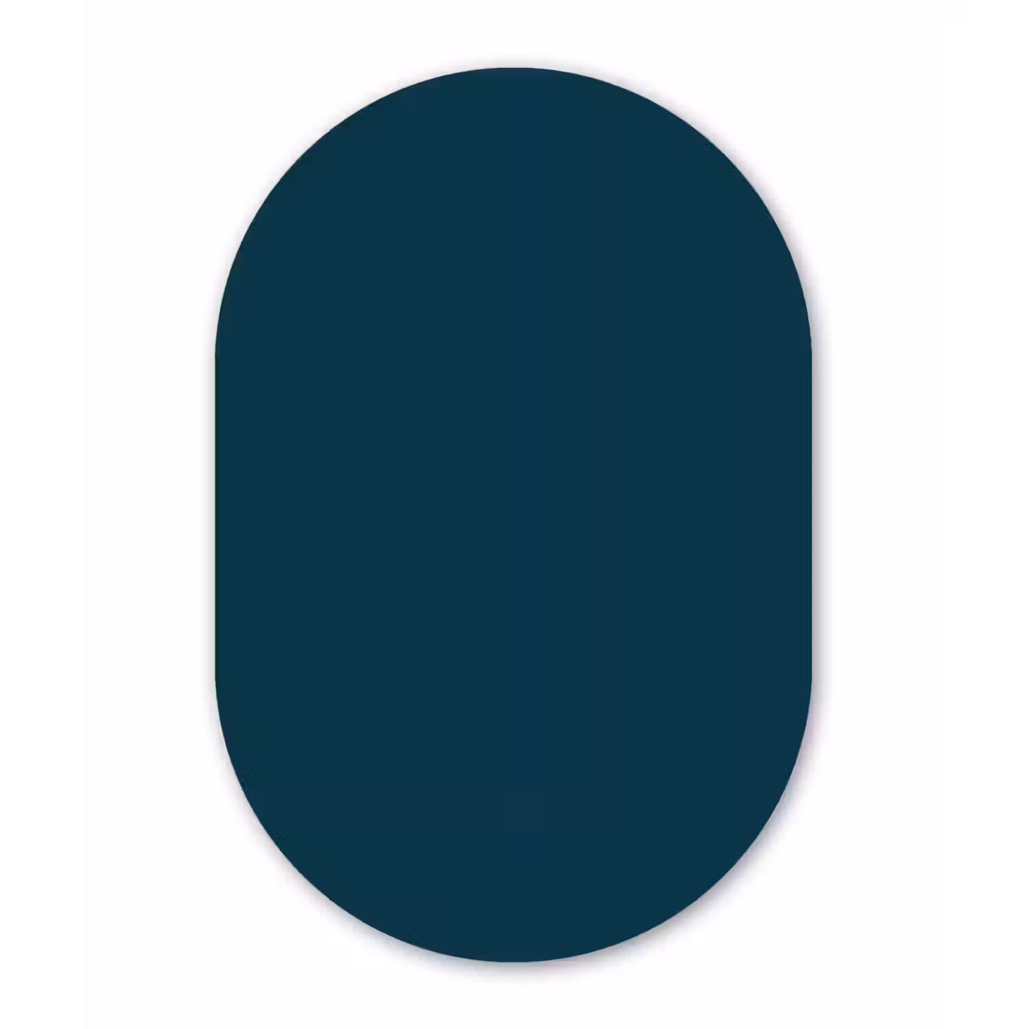 Dark - Indigo - Blauw Wandcirkel Ovaal Aluminium middel 839 -3d