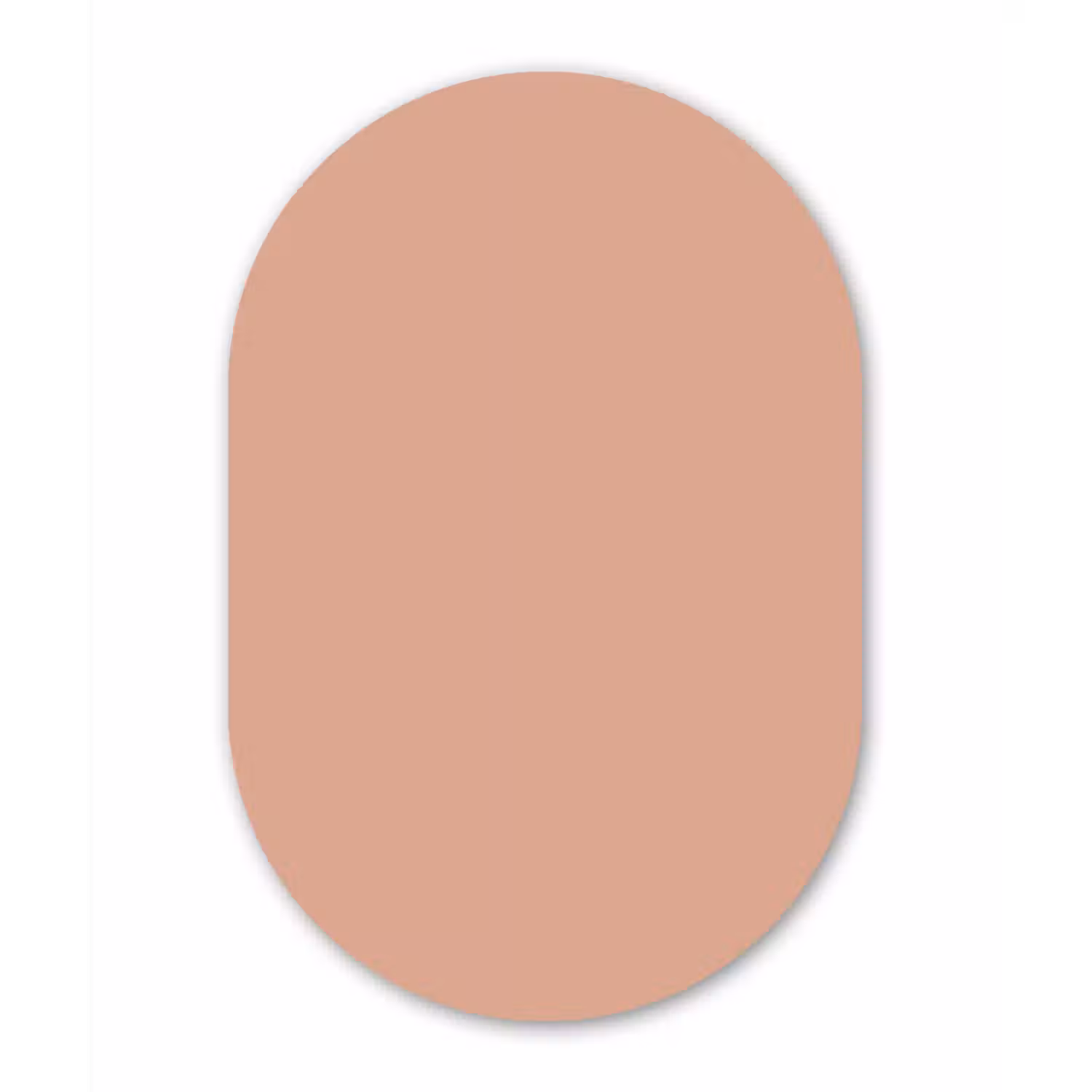 Dusty - Rose - Roze Wandcirkel Ovaal Aluminium middel 839 -3d
