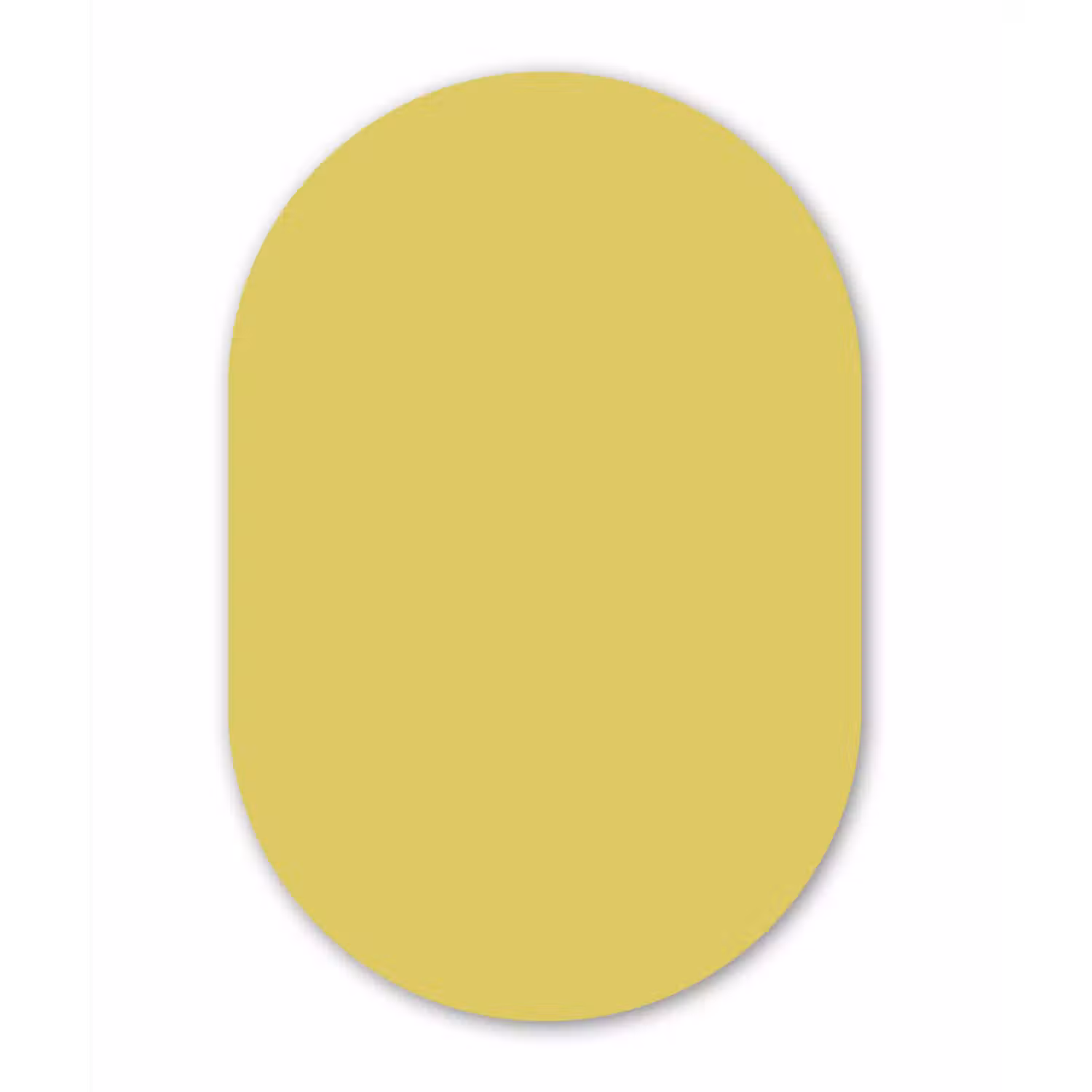 Golden - Ochre - Geel Wandcirkel Ovaal Aluminium middel 839 -3d