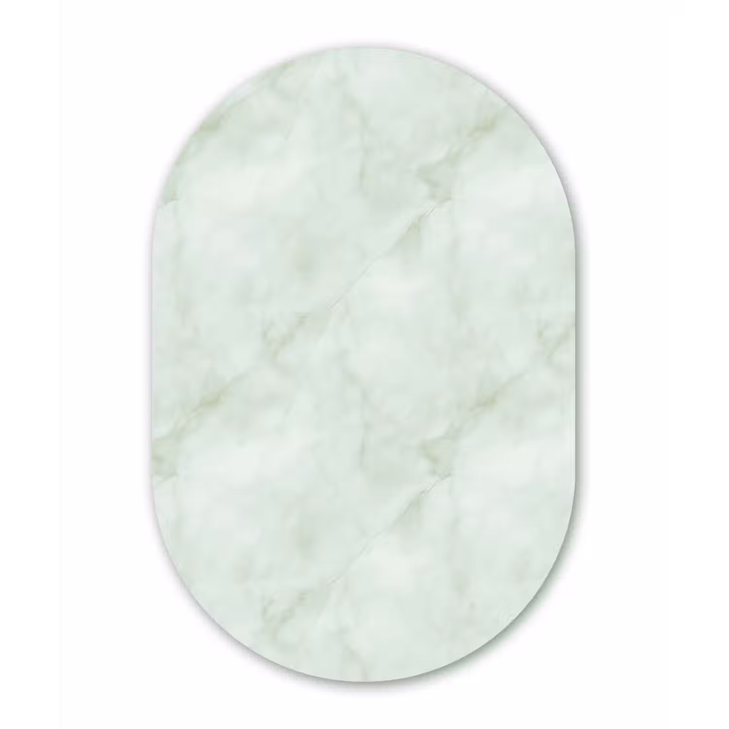Groen - Marmer - Vloeiende aders Wandcirkel Ovaal Aluminium middel 839 -3d