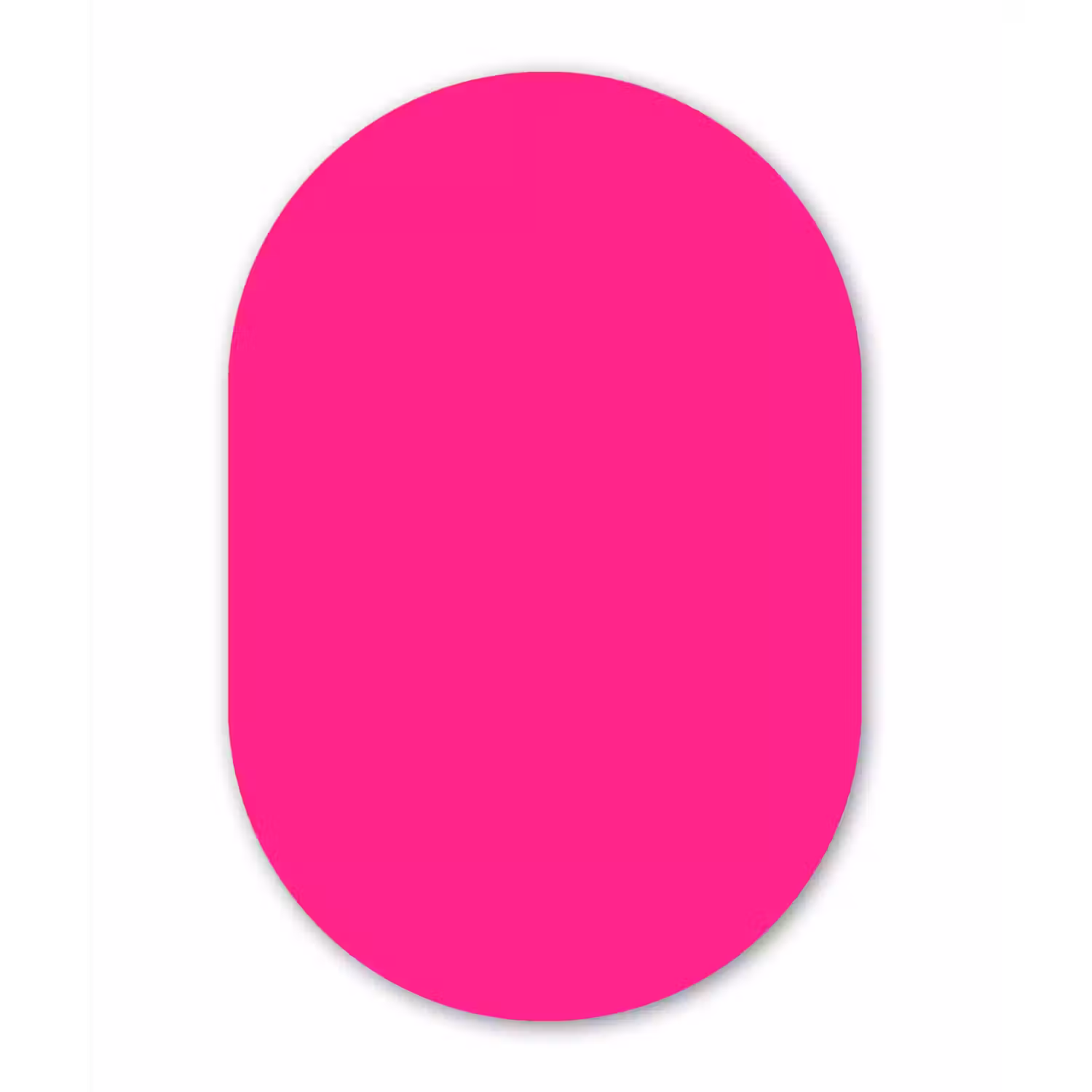 Hot - Fuchsia - Roze Wandcirkel Ovaal Aluminium middel 839 -3d