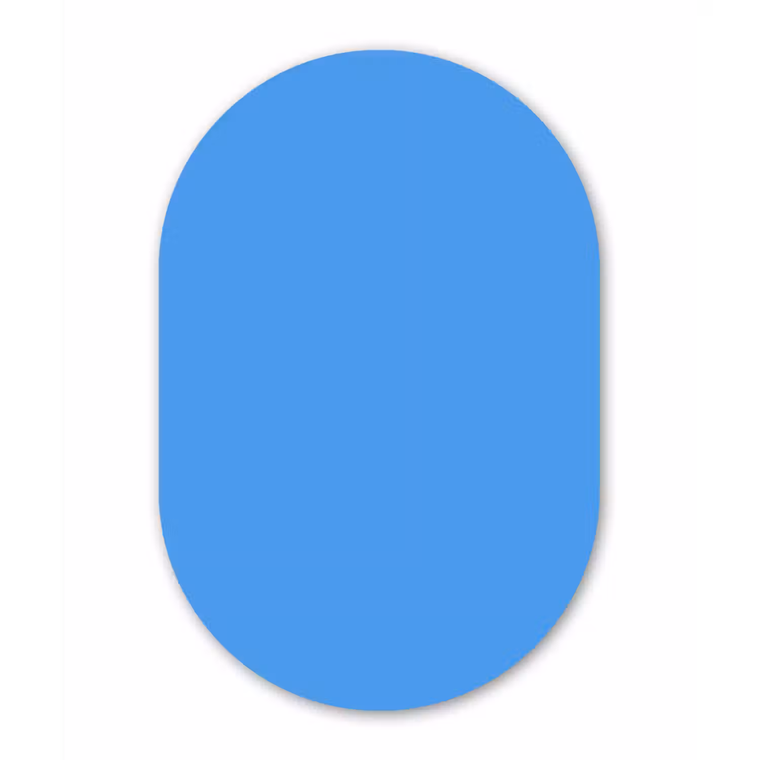 Bright - Azure - Blauw Wandcirkel Ovaal Aluminium middel 839 -3d
